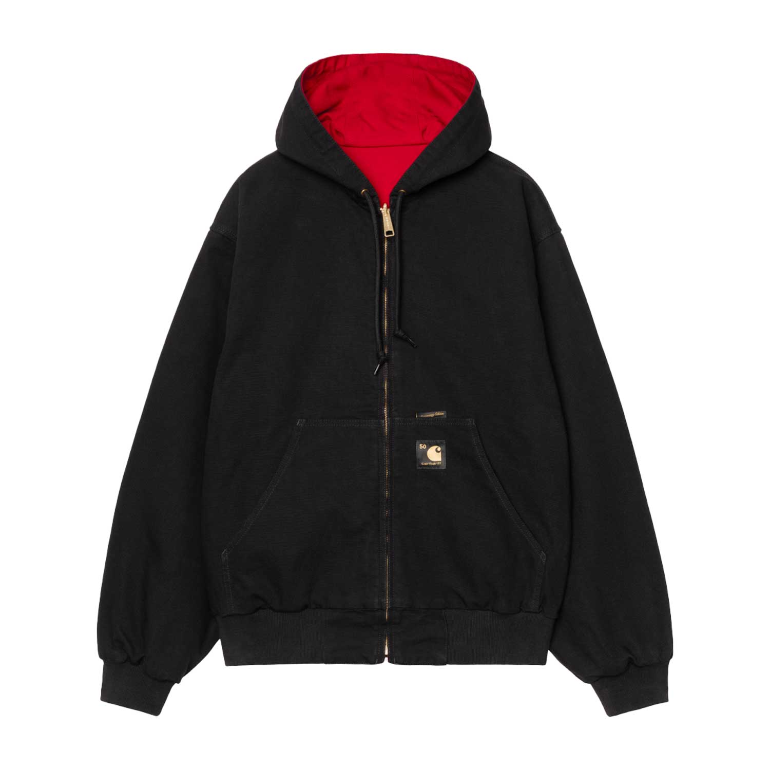50 YEARS ANNIVERSARY  OG A JACKET CANVAS - Black / USA Red (rinsed)