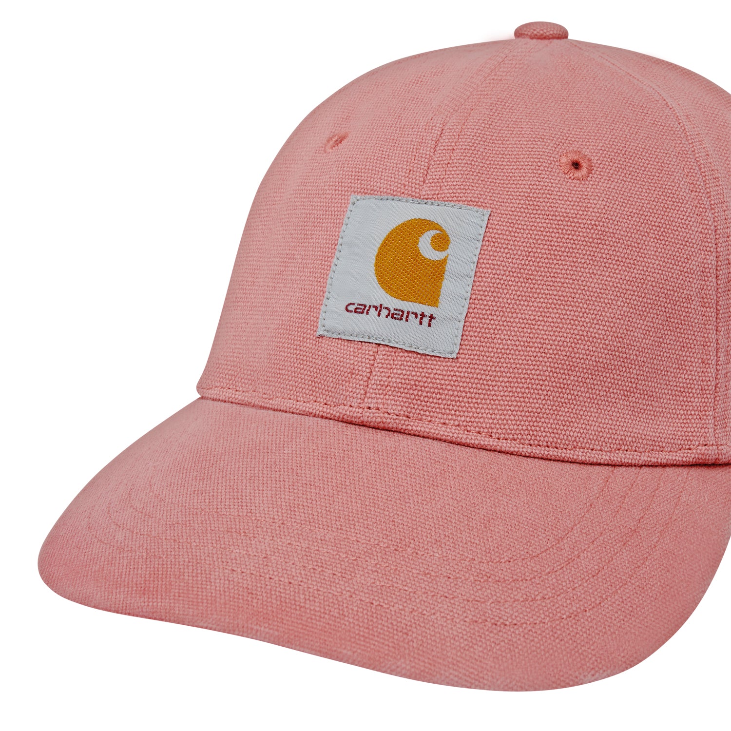 CANVAS 6-PANEL CAP - Ash Pink / White (stone washed)