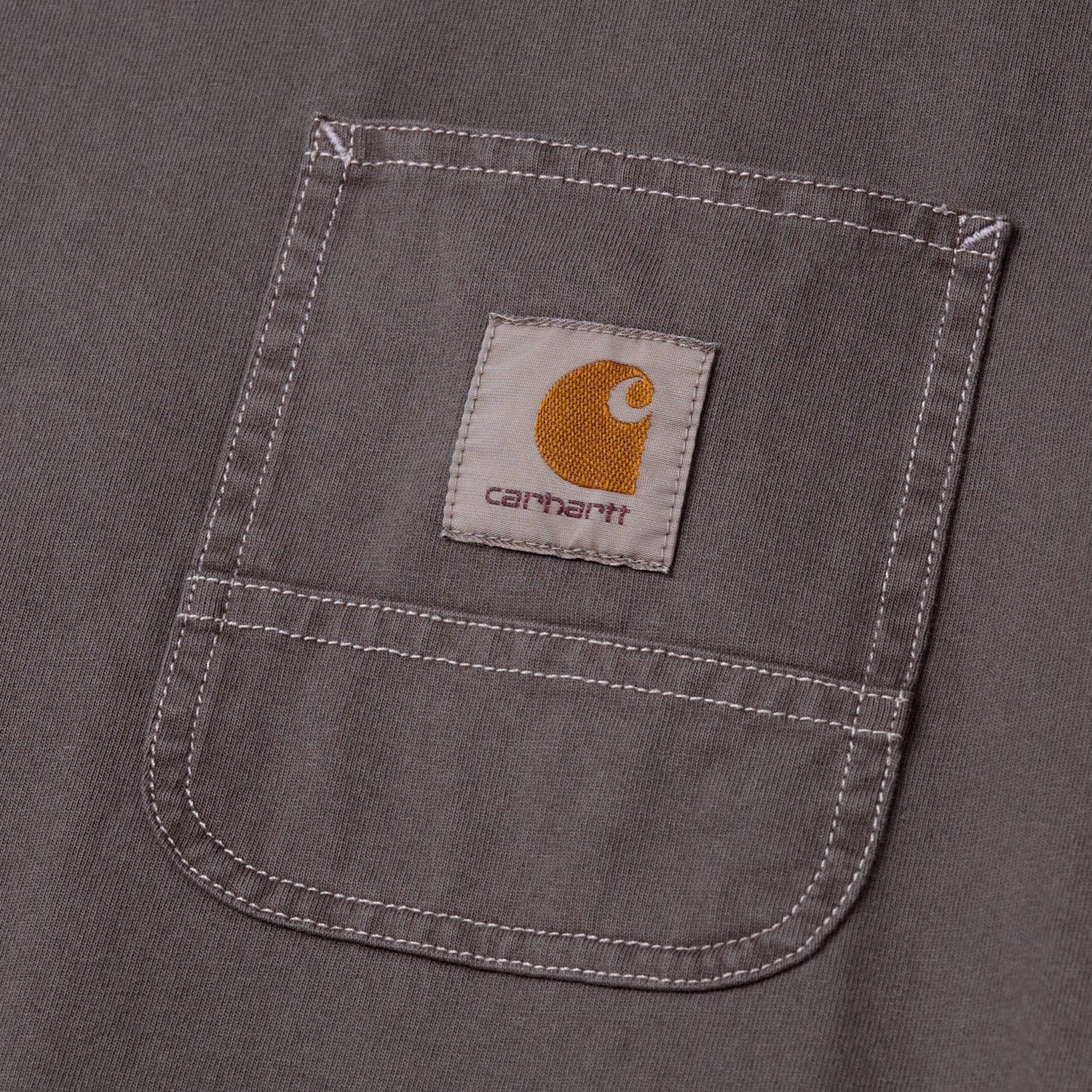 L/S WORK POCKET T-SHIRT - Soot / White (pigment garment dyed)