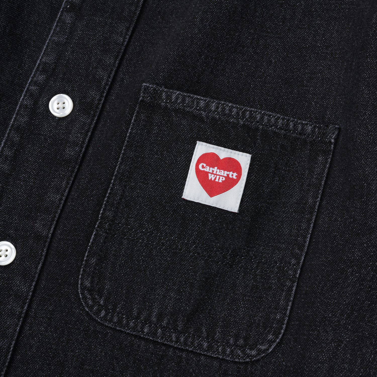 L/S NASH SHIRT - Black (enzyme bleach washed)