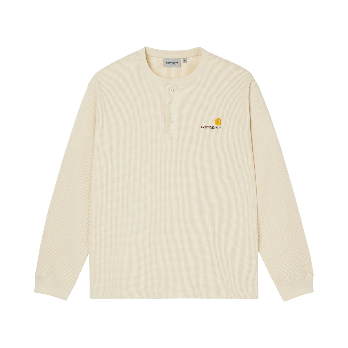 L/S Waffle Henley T-shirt - Natural