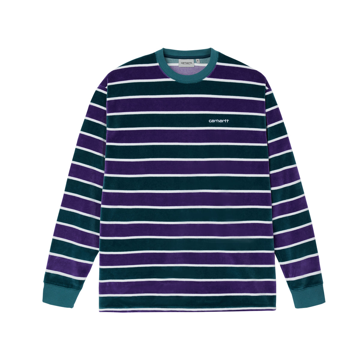 L/S Velour Stripe T-shirt - Mediterranea / Imperial