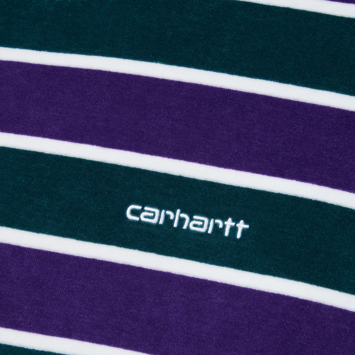 L/S Velour Stripe T-shirt - Mediterranea / Imperial