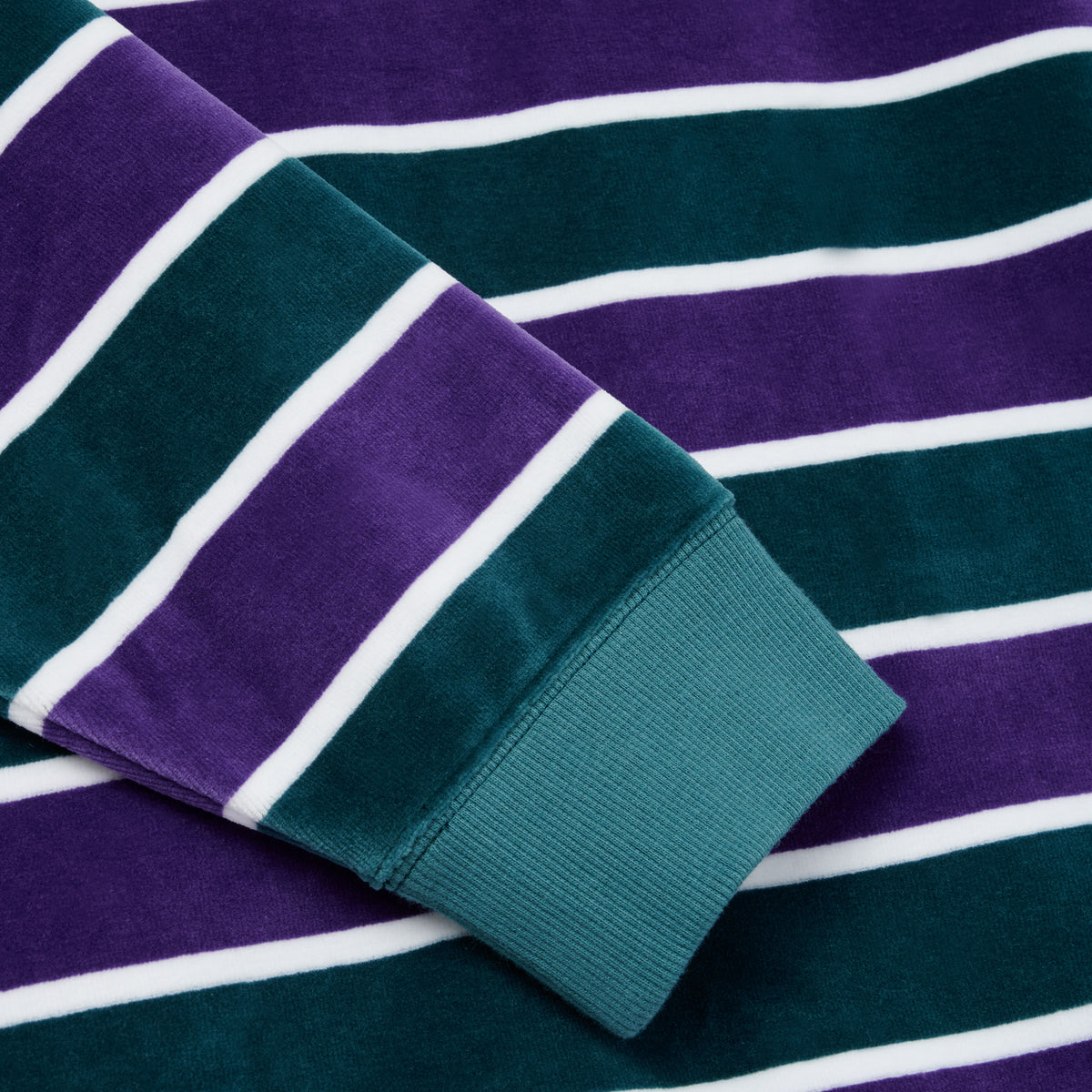 L/S Velour Stripe T-shirt - Mediterranea / Imperial