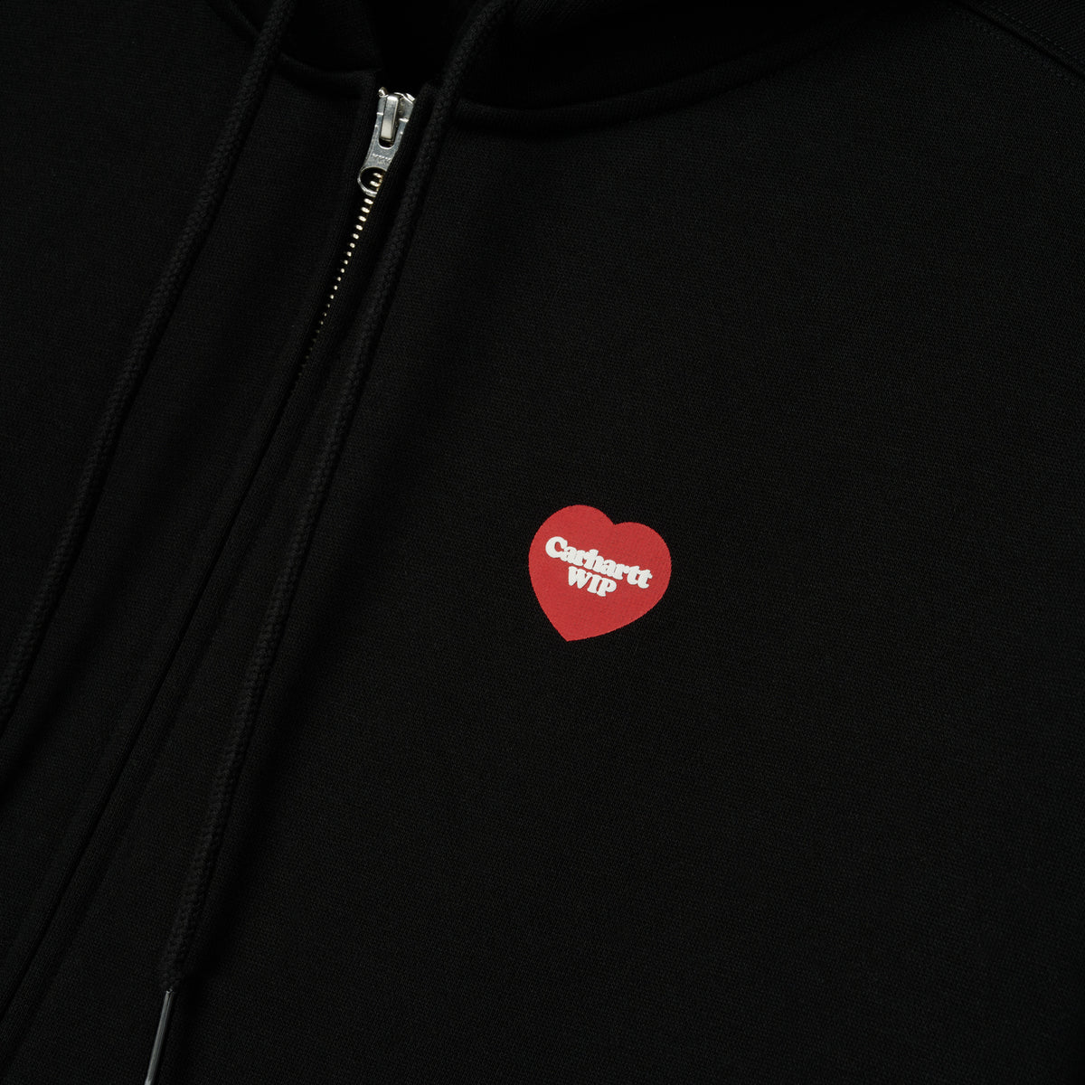 Hooded WIP Heart Jacket - Black