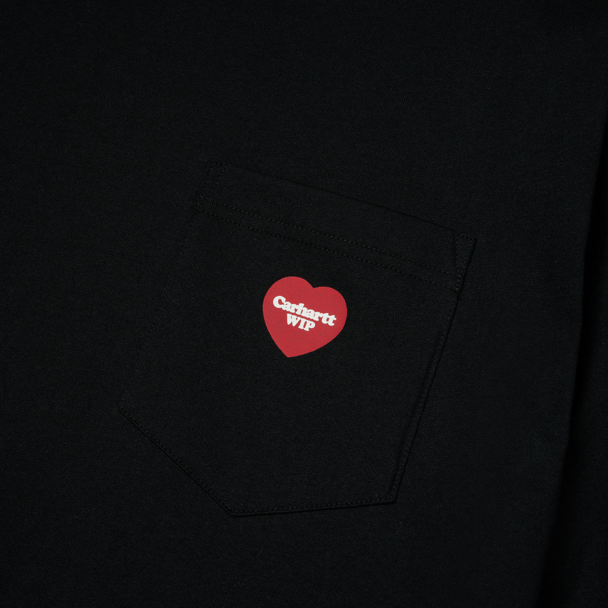 L/S WIP Heart Pocket T-shirt - Black