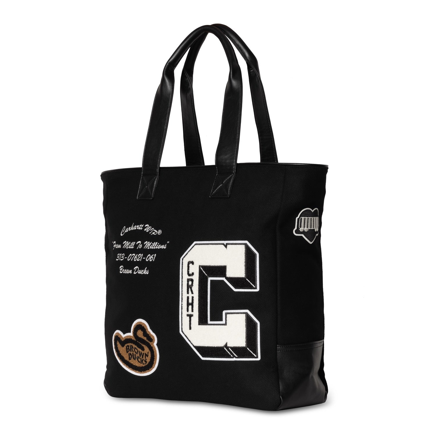 BROWN DUCKS TOTE - Black / Black