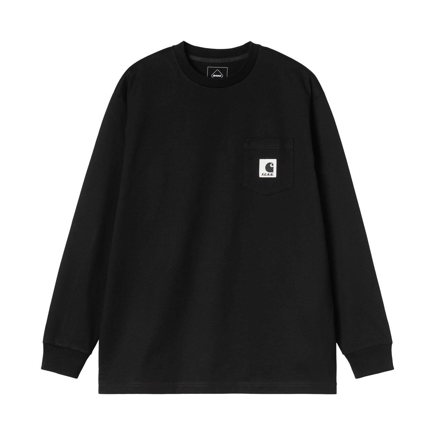 F.C.R.B. 黒 Tシャツ XL Carhartt WIP x FCRBポケットロングスリーブ Tシャツ