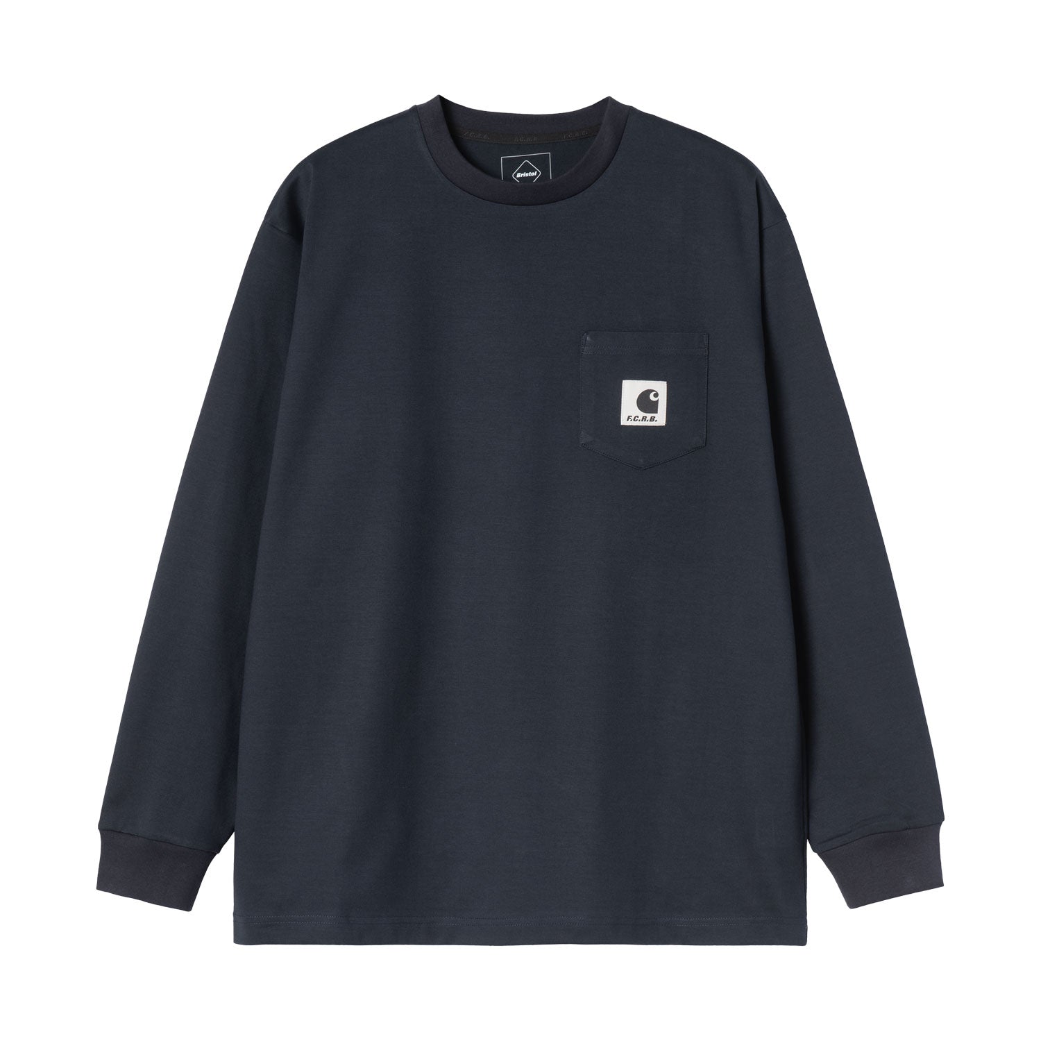 CARHARTT WIP x FCRB L/S POCKET TEE - NAVY