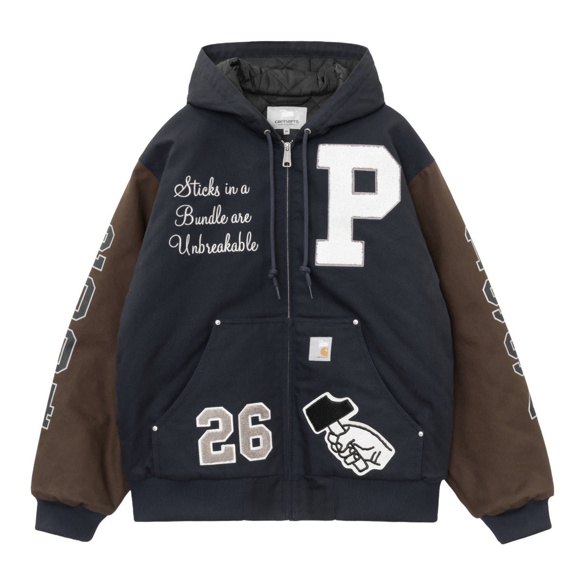 Patta OG Active Jacket - Patta Dark Navy/Patta Tobacco