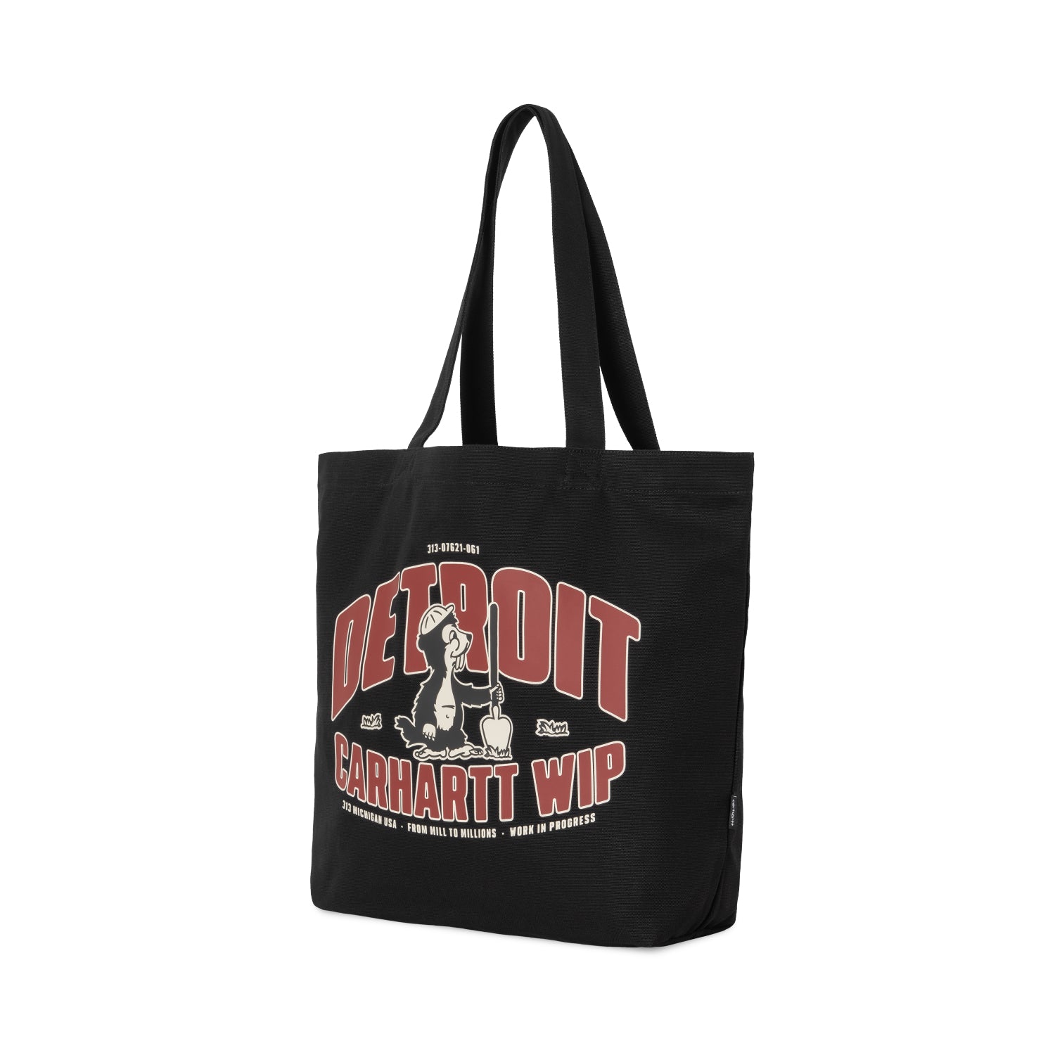 CANVAS GRAPHIC TOTE - Underground Print, Black