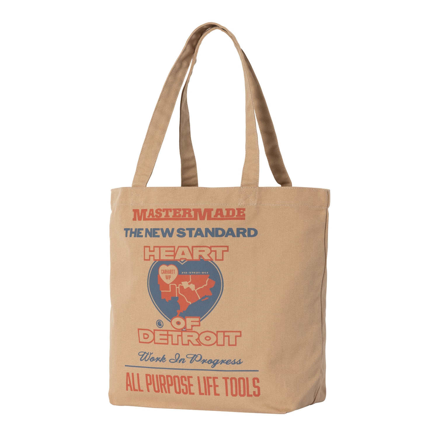 CANVAS GRAPHIC TOTE - Arcan Print Dusty H Brown