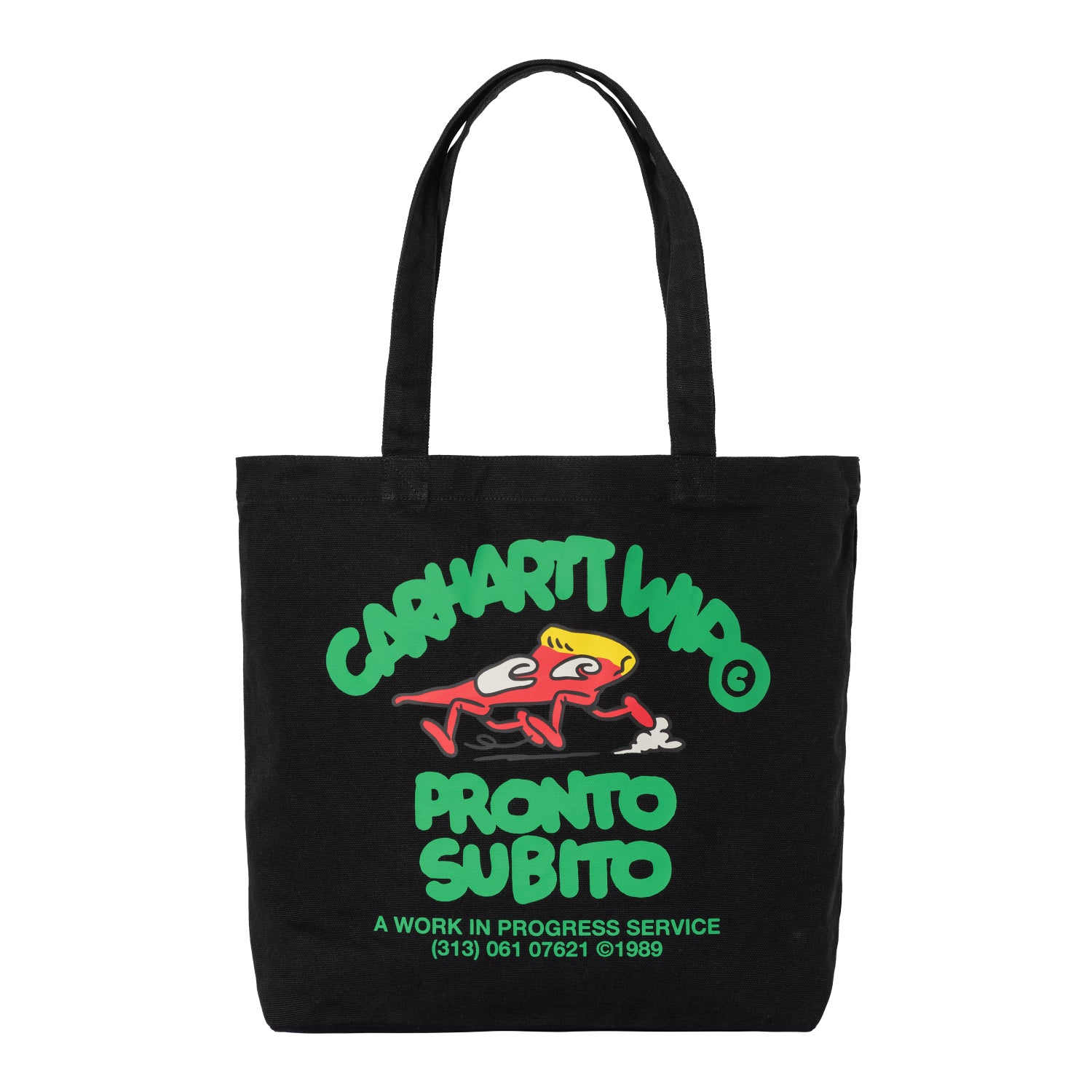 CANVAS GRAPHIC TOTE - Pronto Print Black