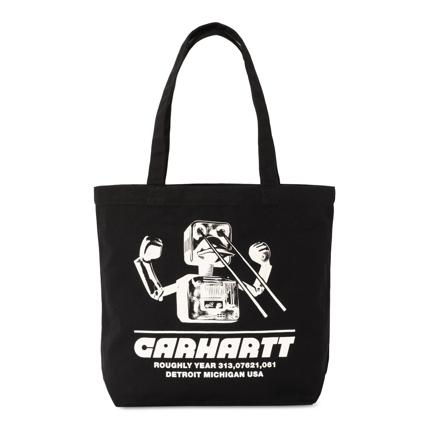 CANVAS GRAPHIC TOTE - Wiptopia Print, Black