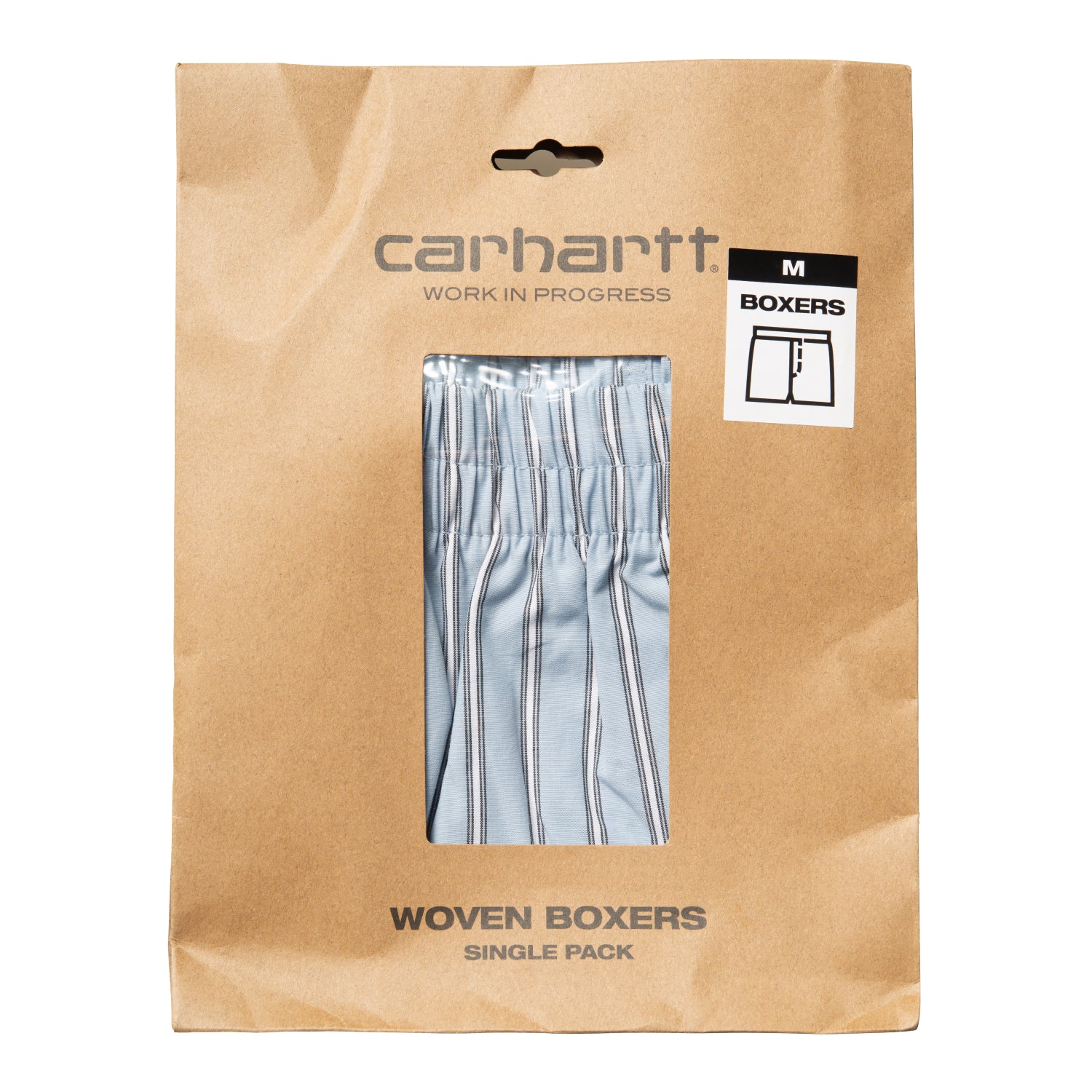 COTTON BOXER - Grimsby Stripe, Blue Fog