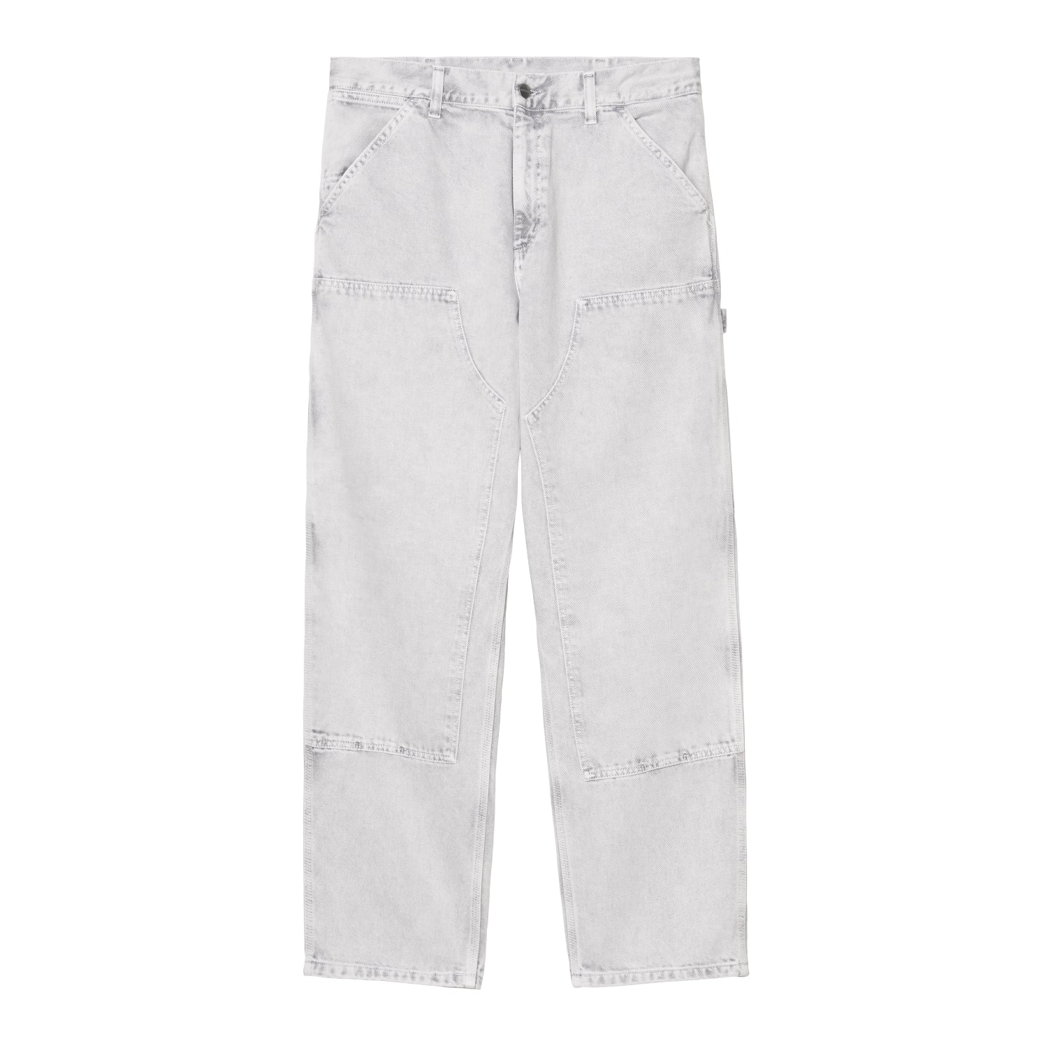 DOUBLE KNEE PANT - Black (chalk wash)