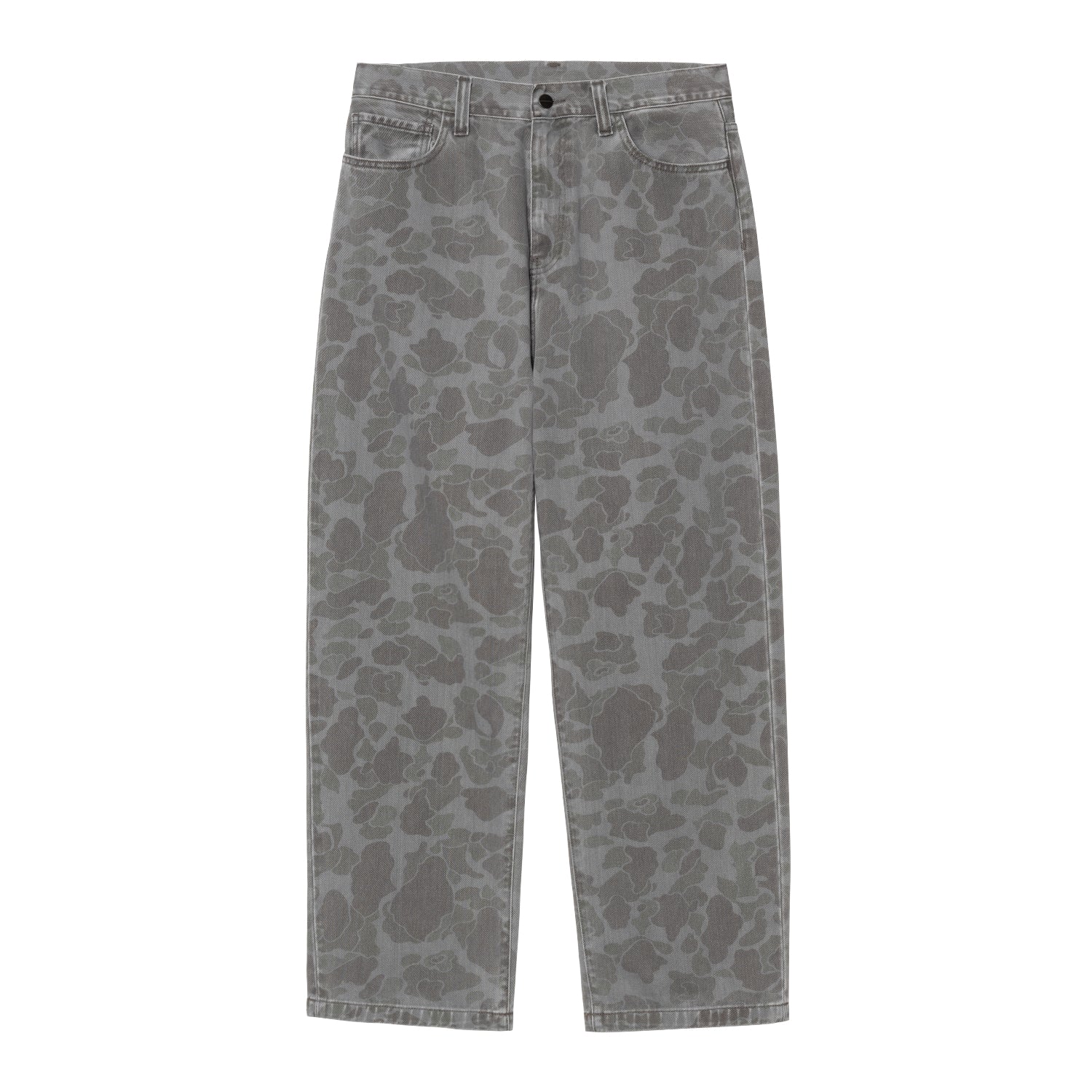 DUCK LANDON PANT - Camo Duck, Black (heavy bleached)