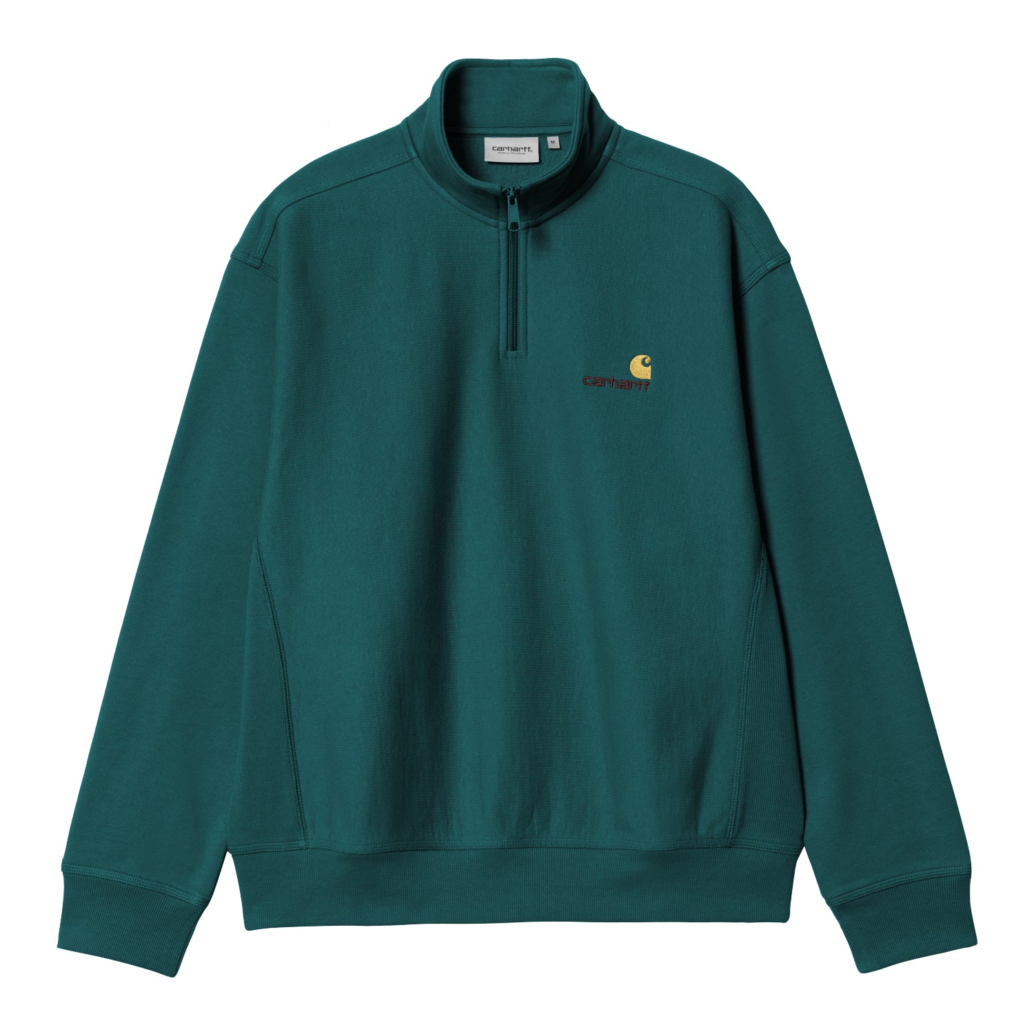 HALF ZIP AMERICAN SCRIPT SWEAT - Malachite