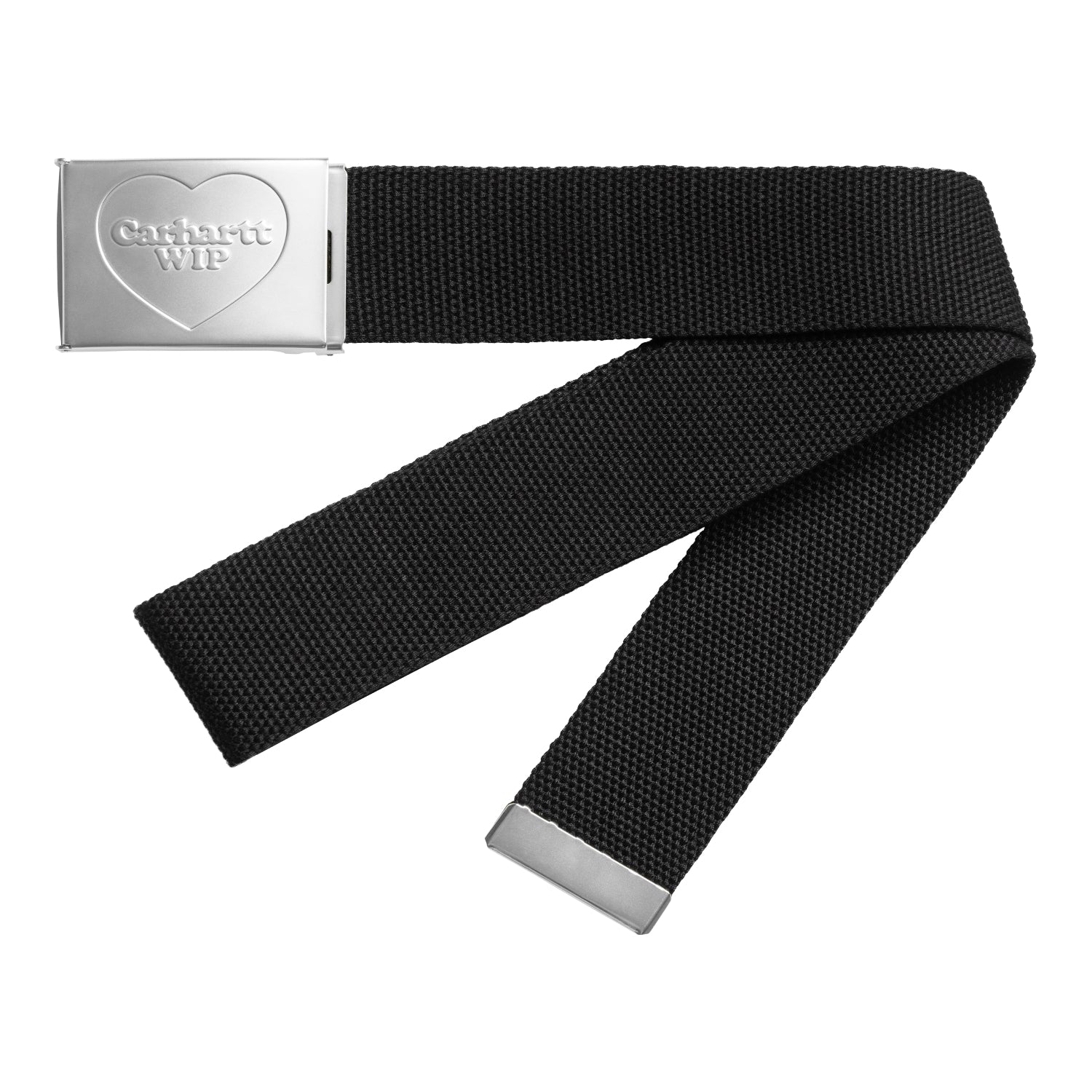 HEART CLIP BELT  - Black / Silver