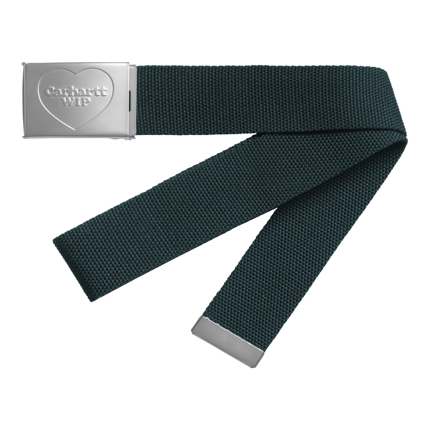 HEART CLIP BELT  - Deep Lagoon / Silver