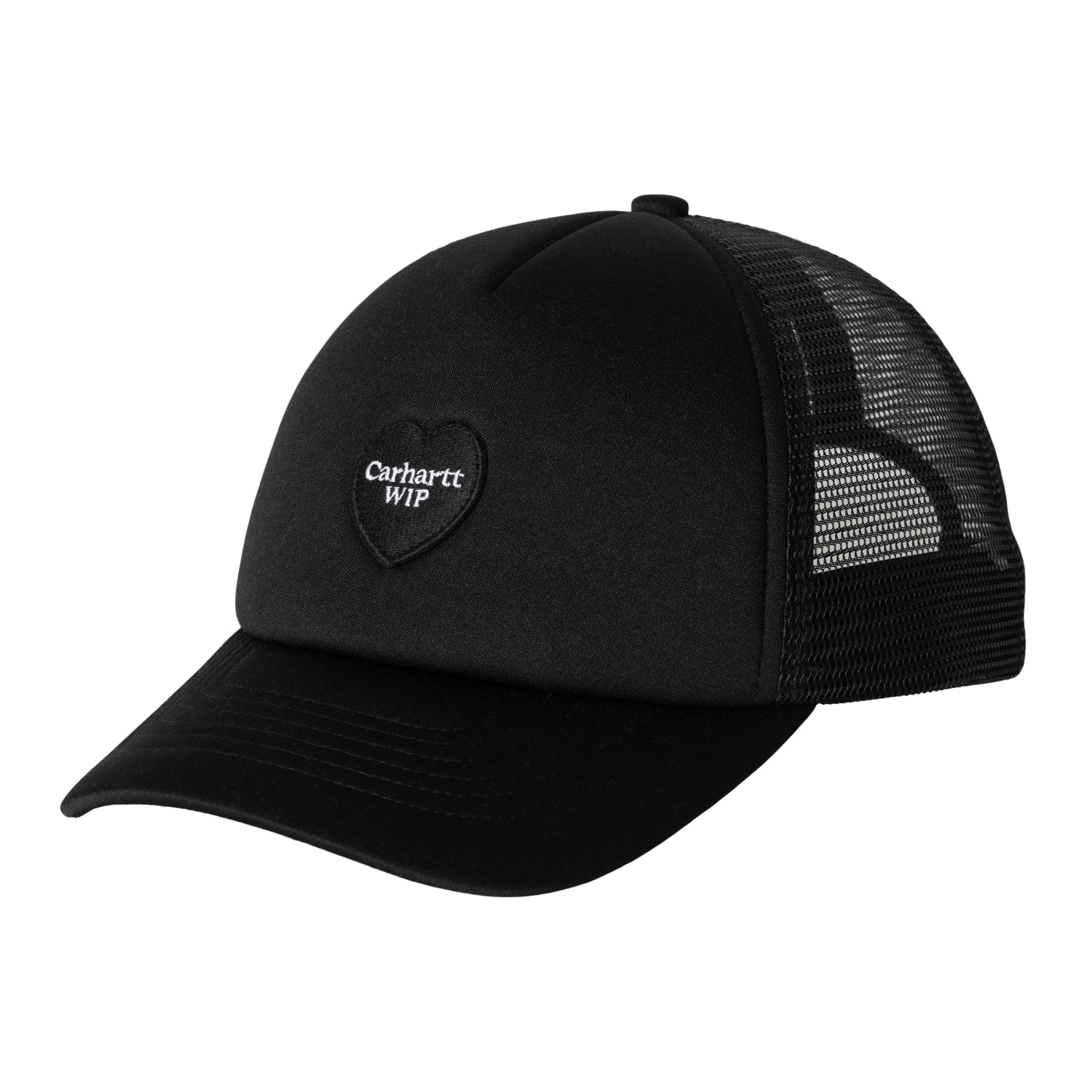 HEART PATCH TRUCKER  CAP - Black