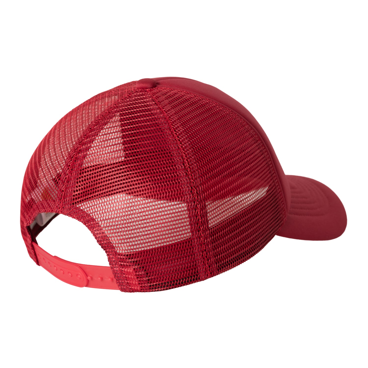 HEART PATCH TRUCKER CAP - Scarlet