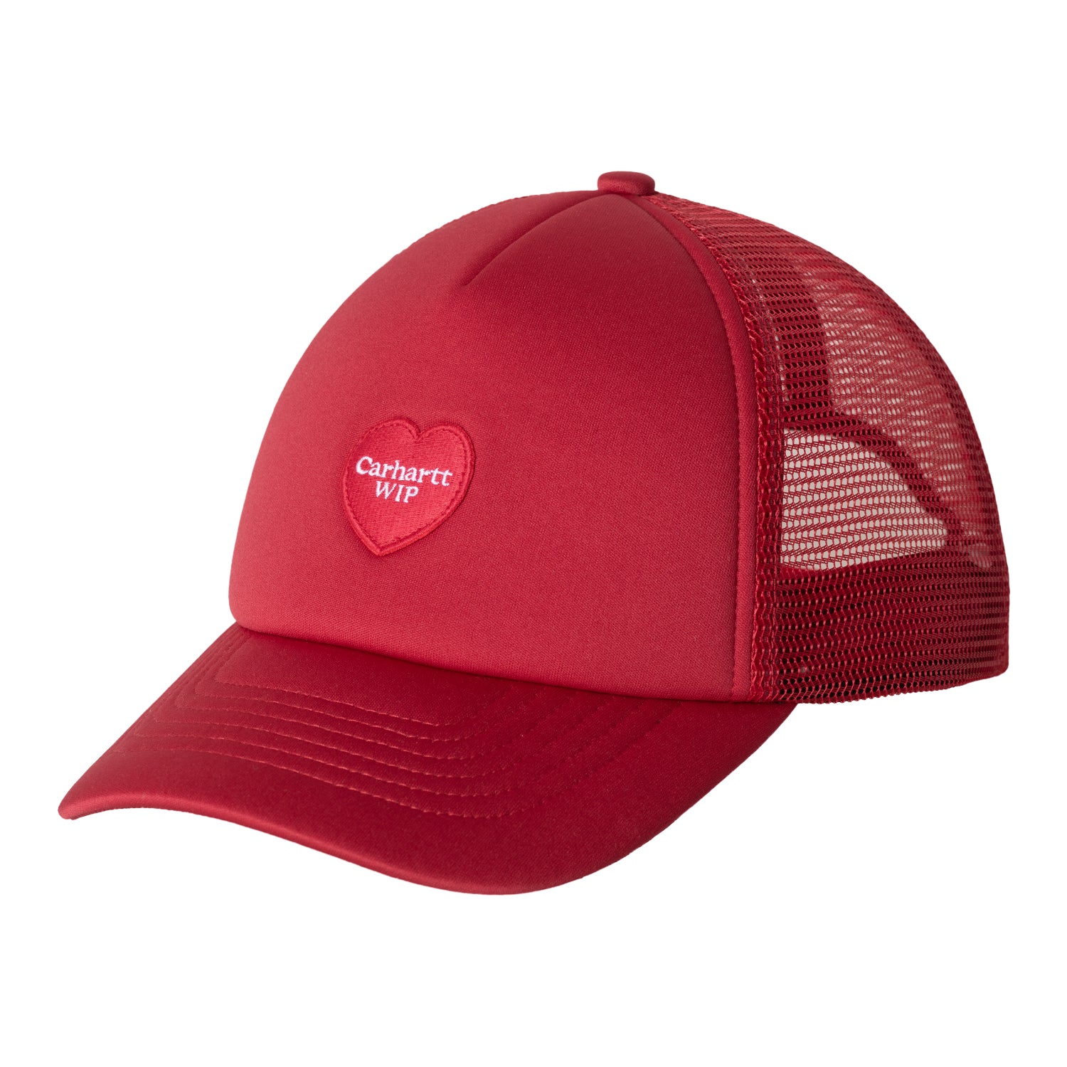 HEART PATCH TRUCKER  CAP - Scarlet