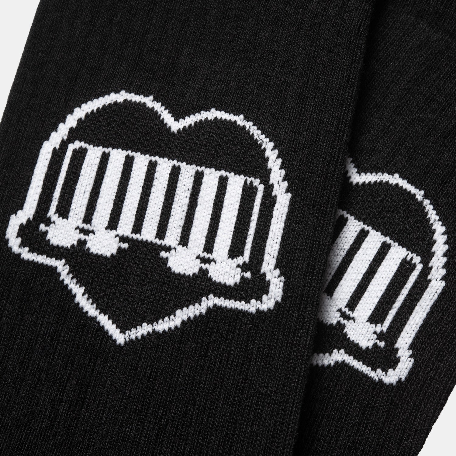 HEART TRAIN SOCKS - Black