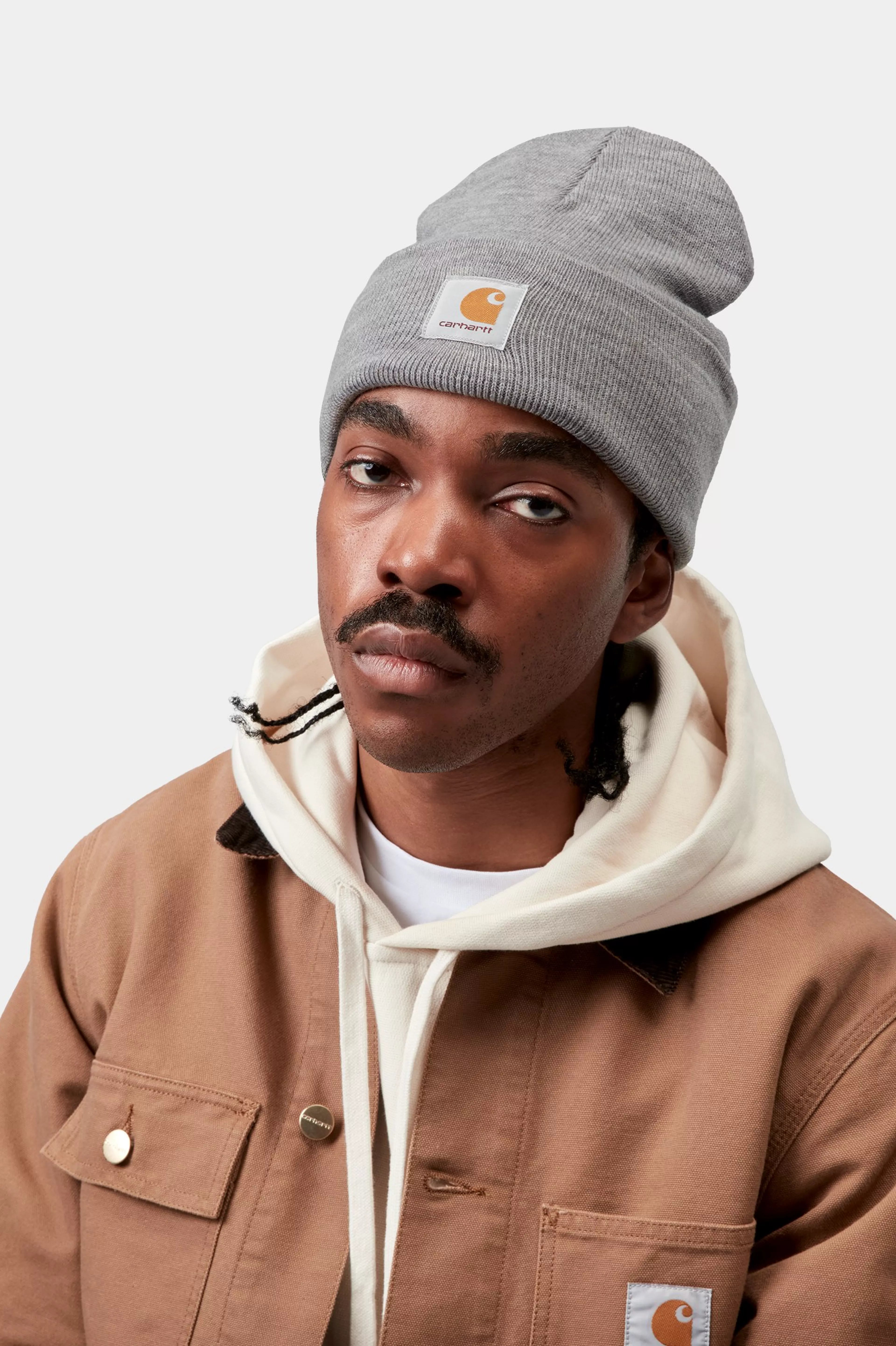 Acrylic Watch Hat - Grey Heather