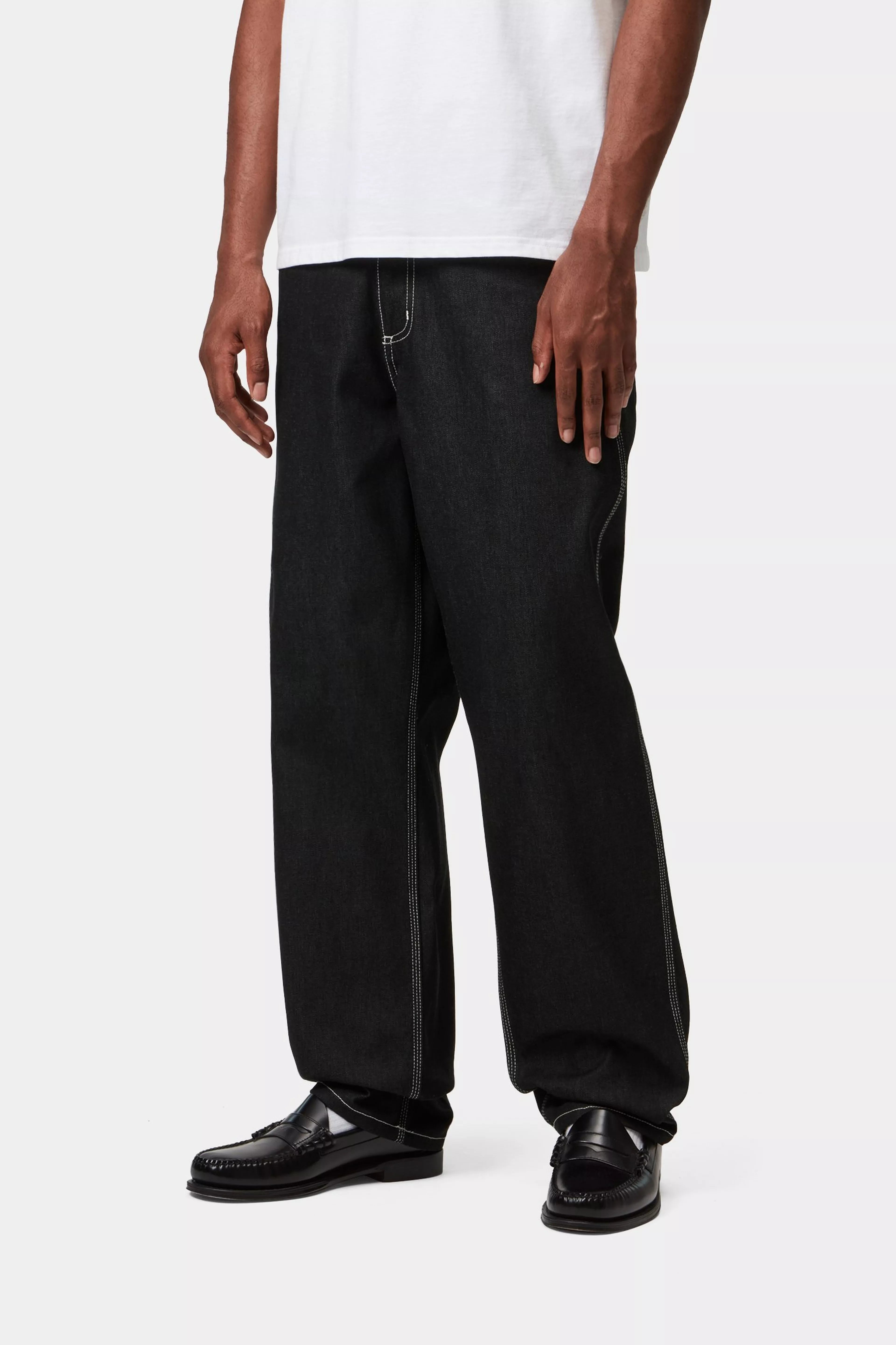 SIMPLE PANT - Black (one wash)