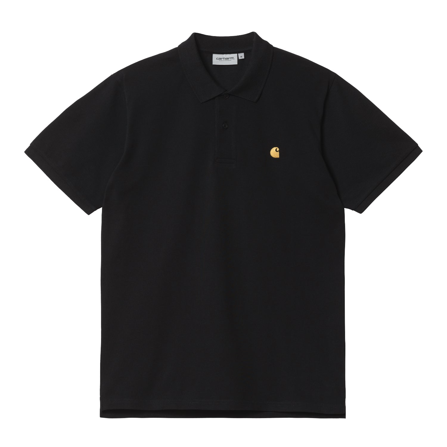 S/S Chase Pique Polo - Black / Gold