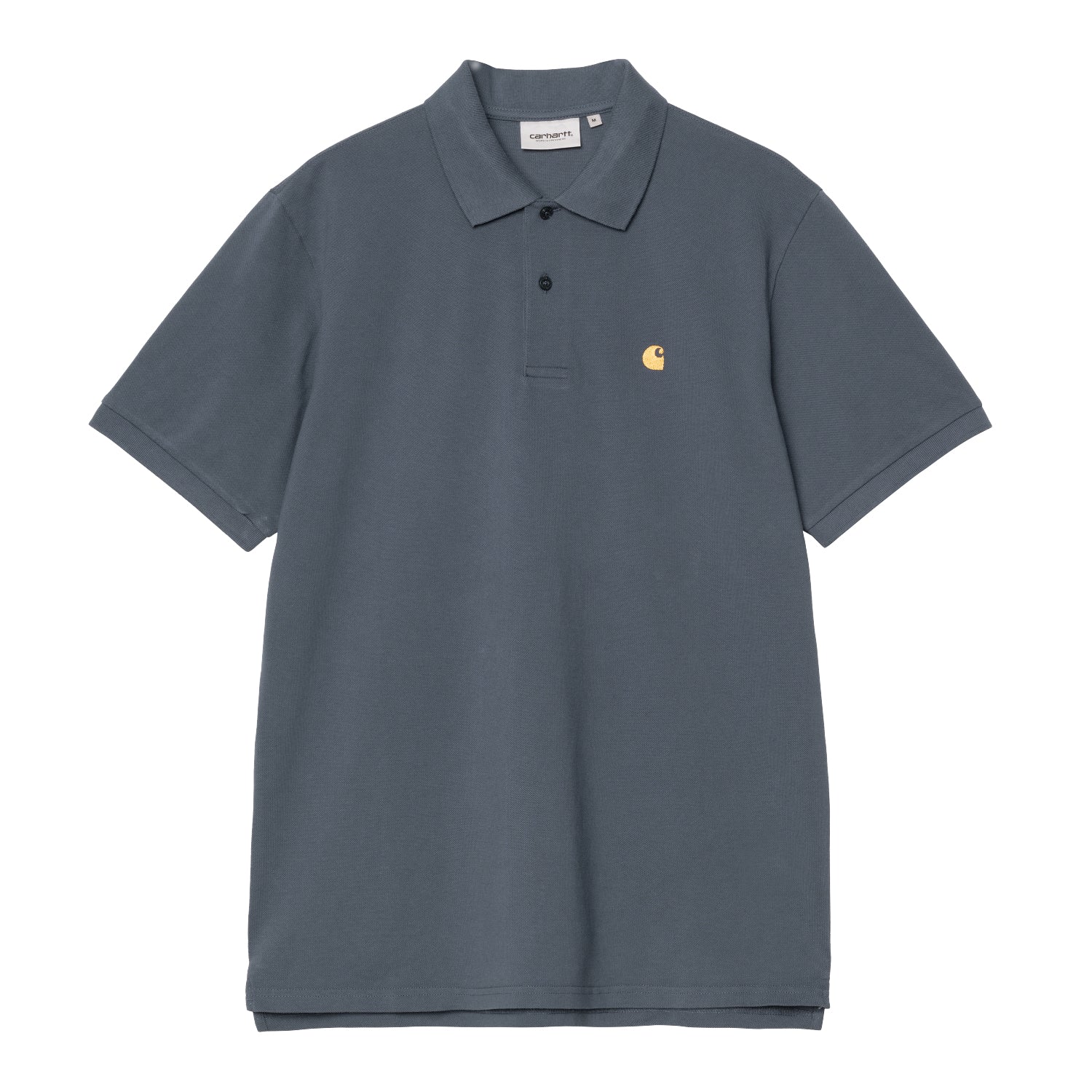 S/S Chase Pique Polo - Cozy Blue / Gold