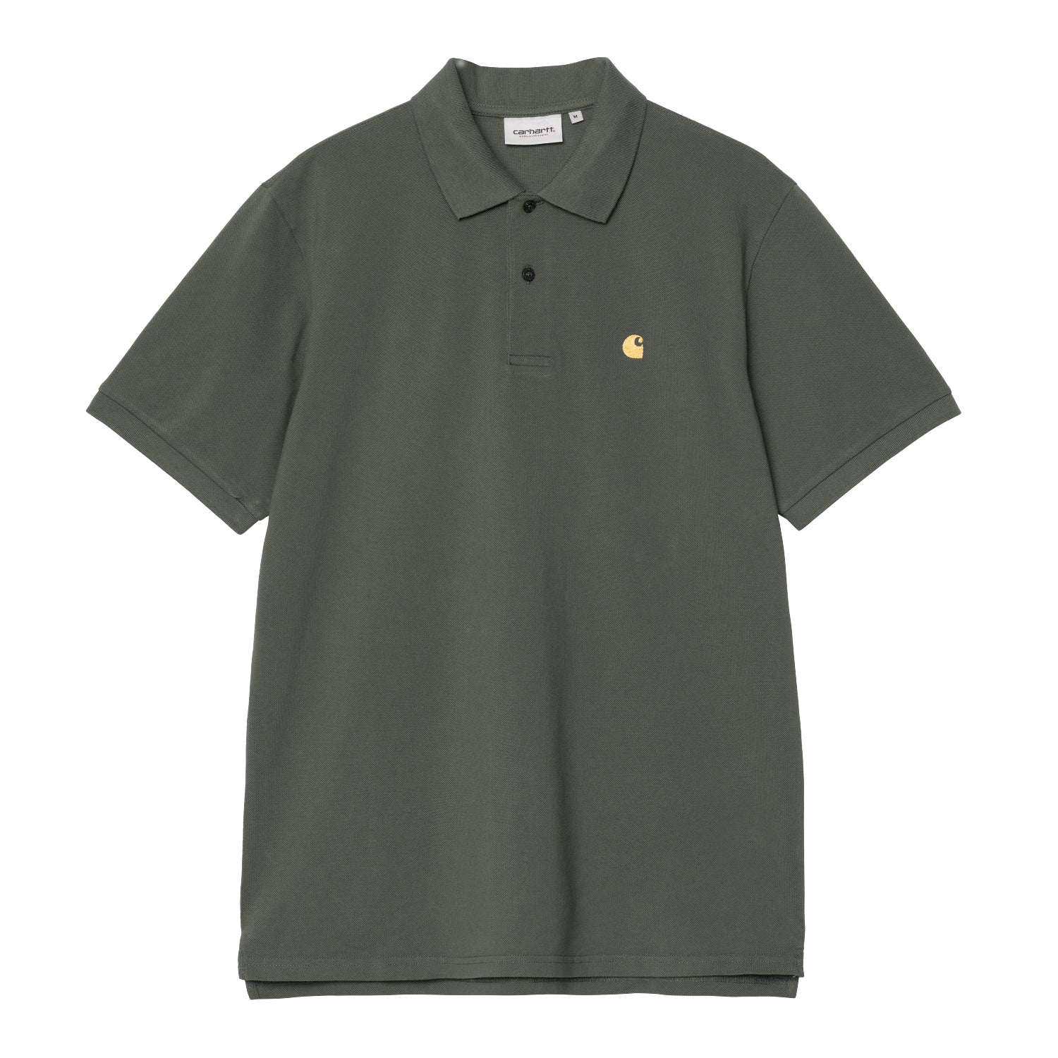 S/S Chase Pique Polo - Leaf / Gold