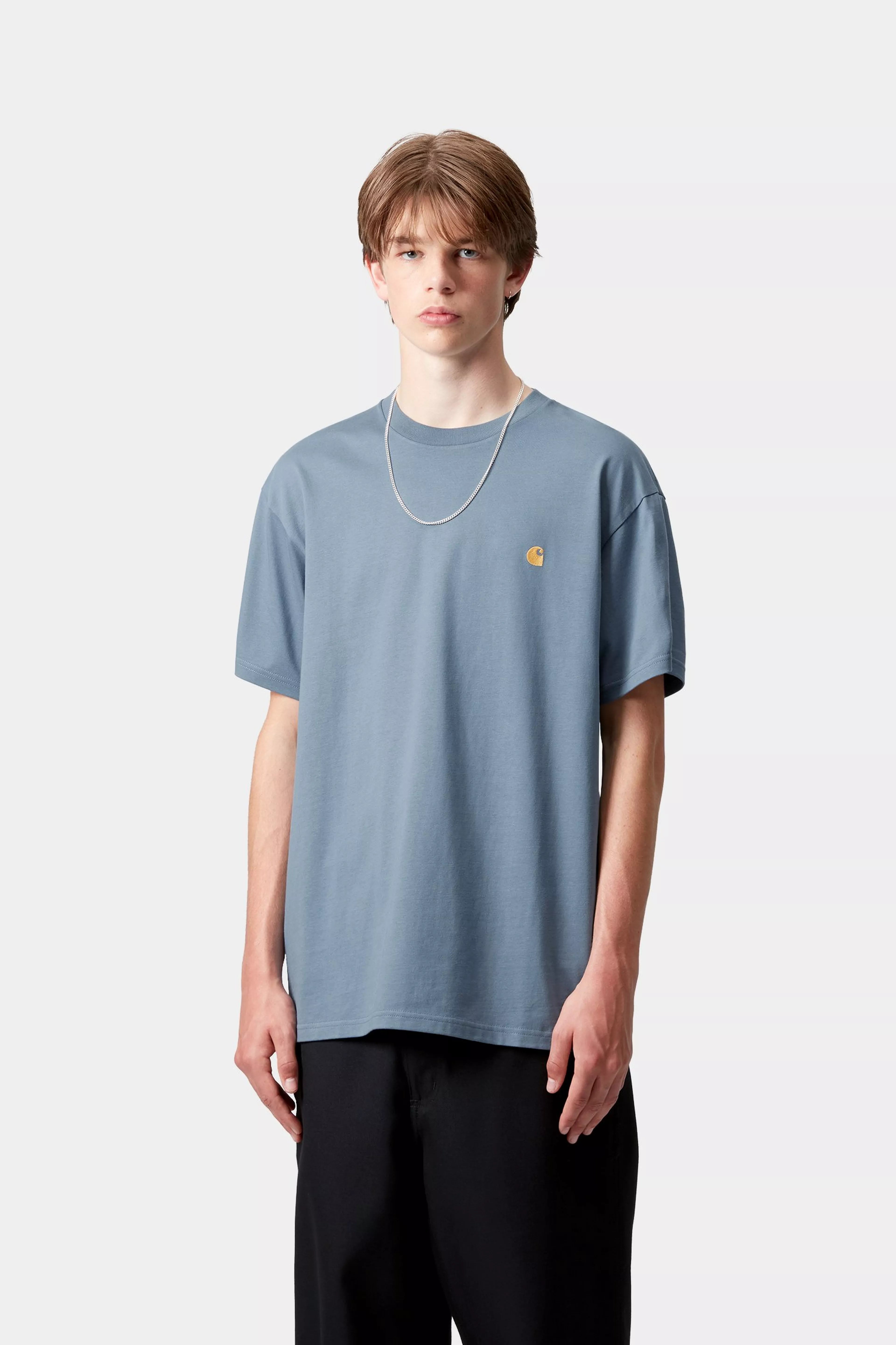 S/S CHASE T-SHIRT - Angelite / Gold