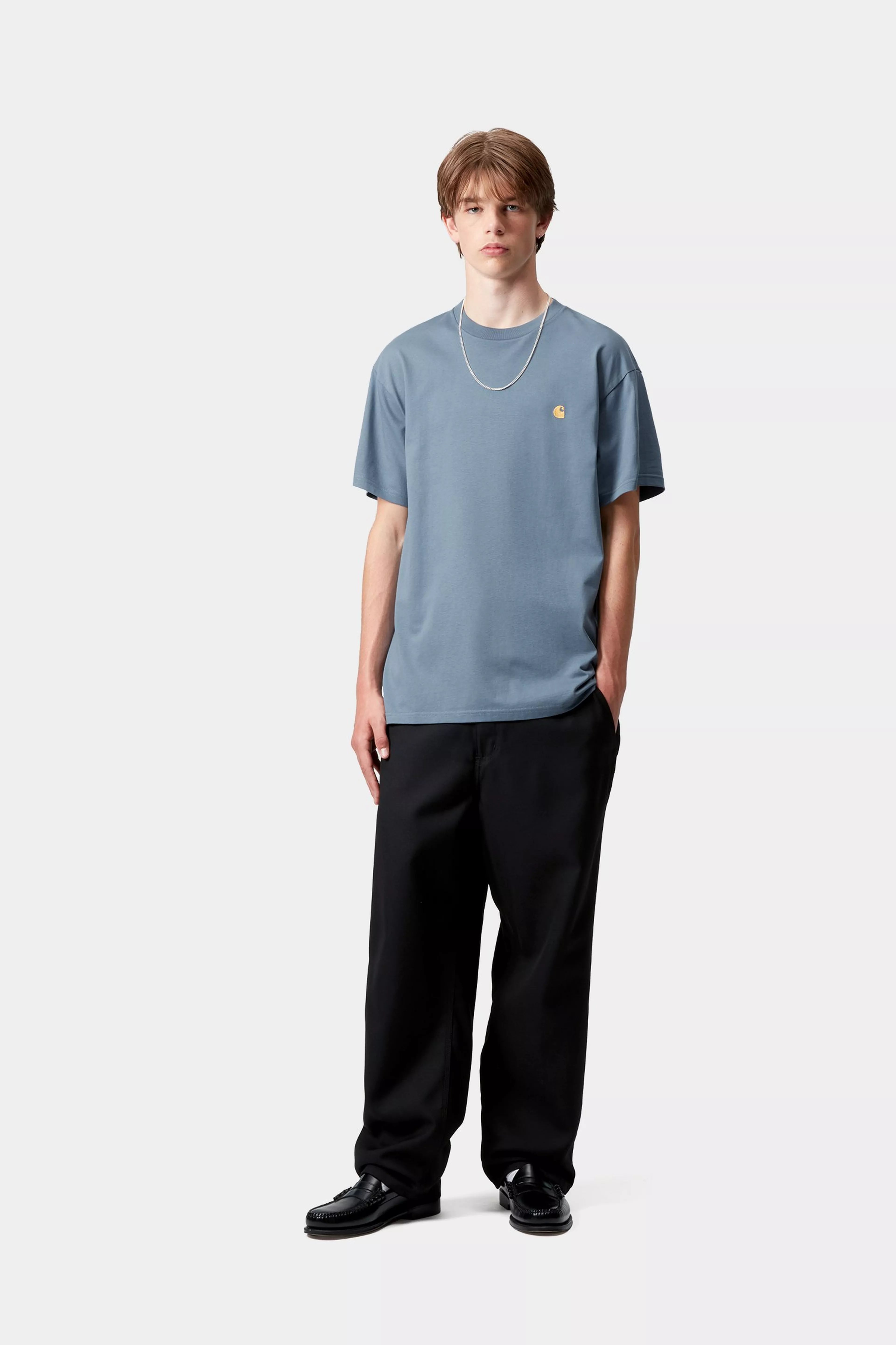 S/S CHASE T-SHIRT - Angelite / Gold