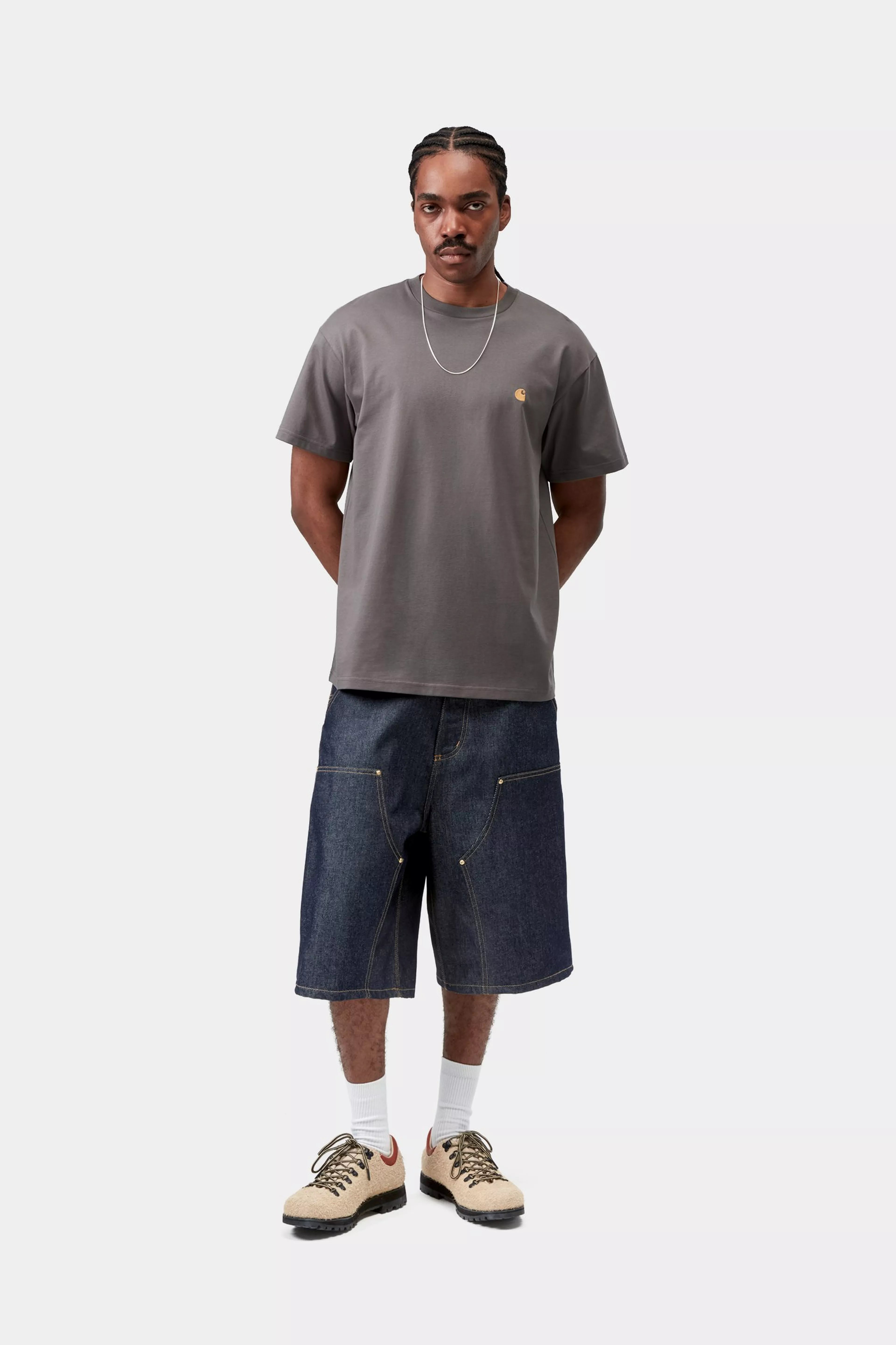 S/S Chase T-Shirt - Porphyry / Gold