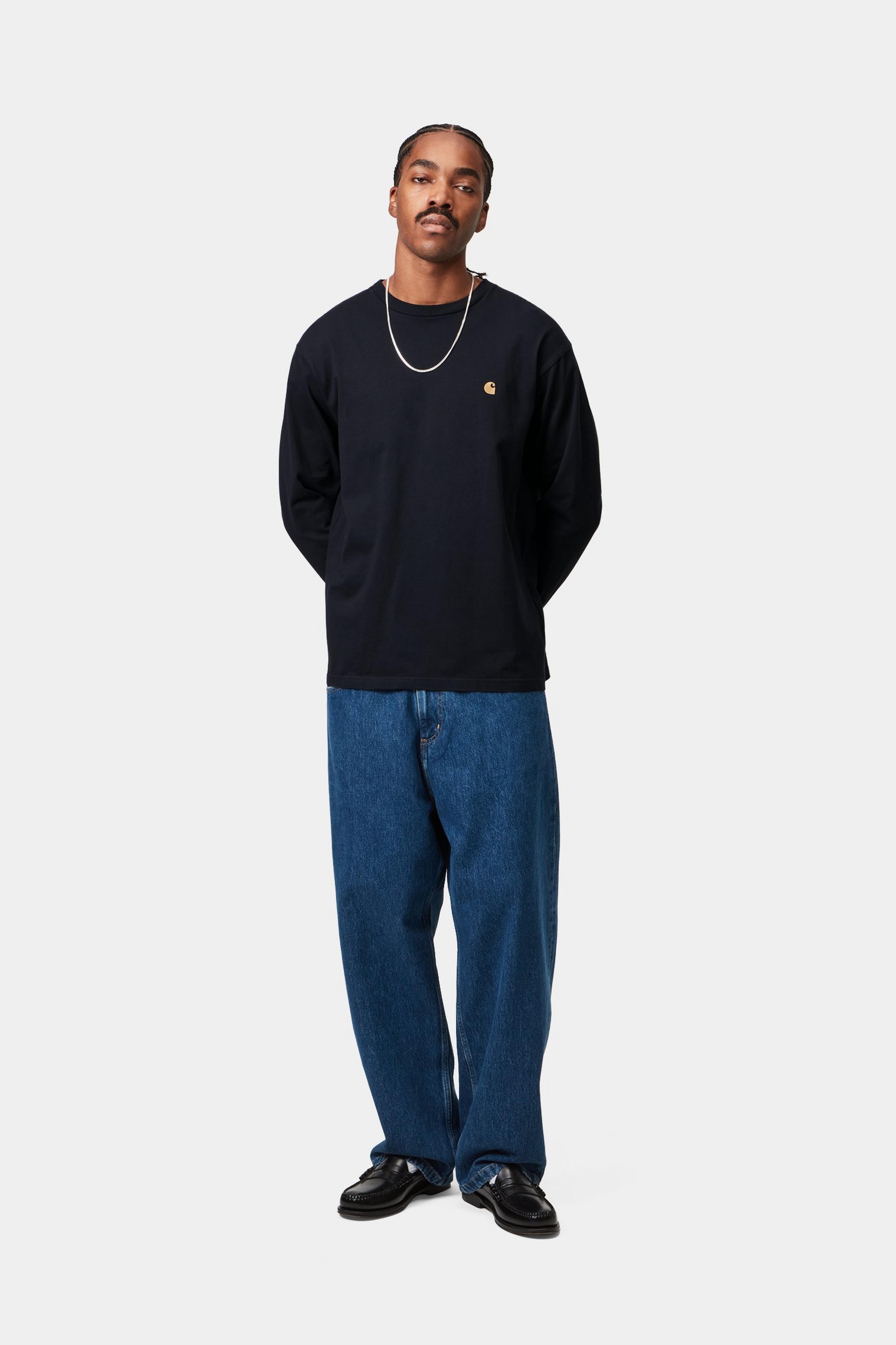 L/S Chase T-Shirt - Dark Navy / Gold