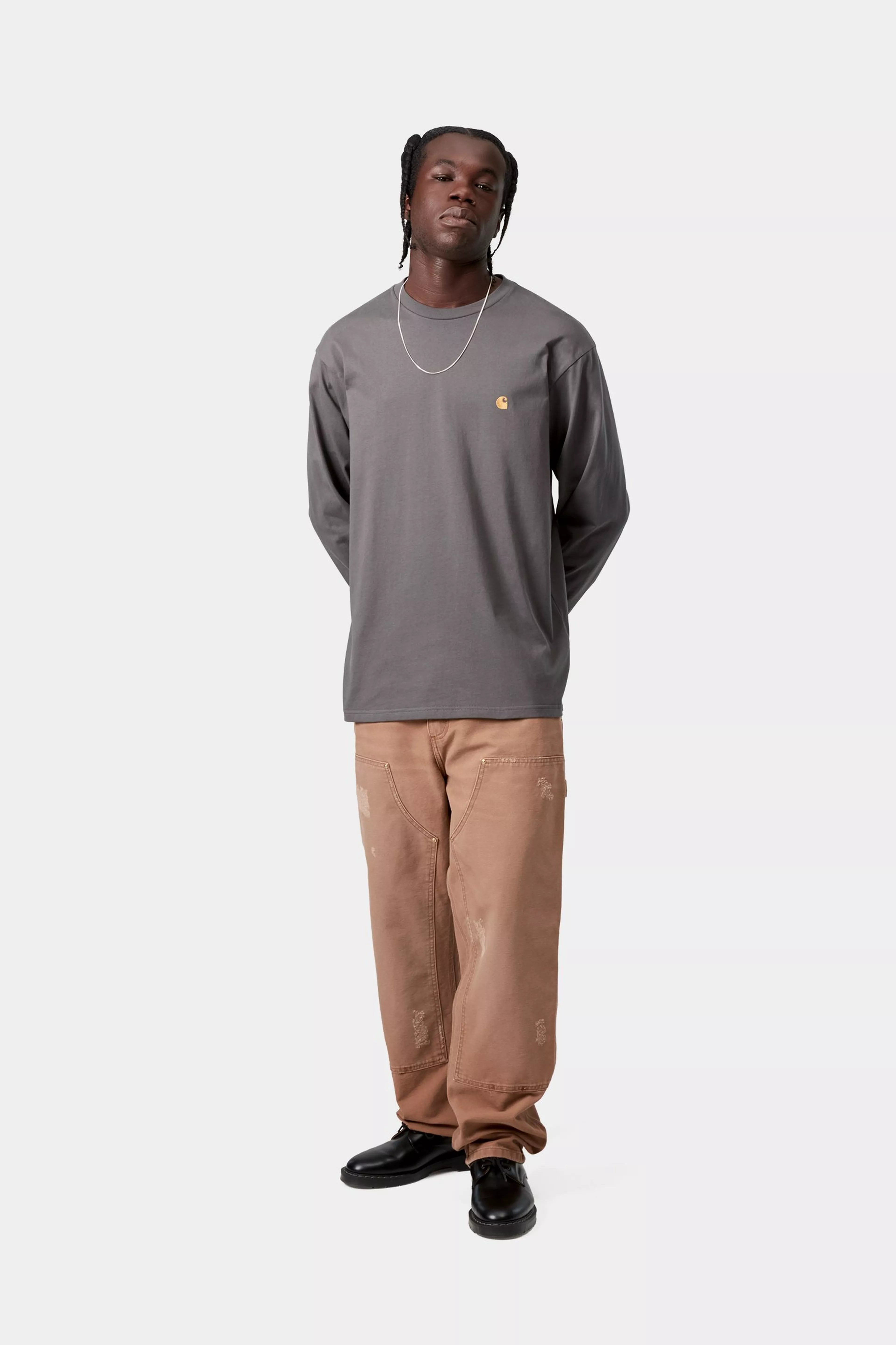 L/S Chase T-Shirt - Porphyry / Gold