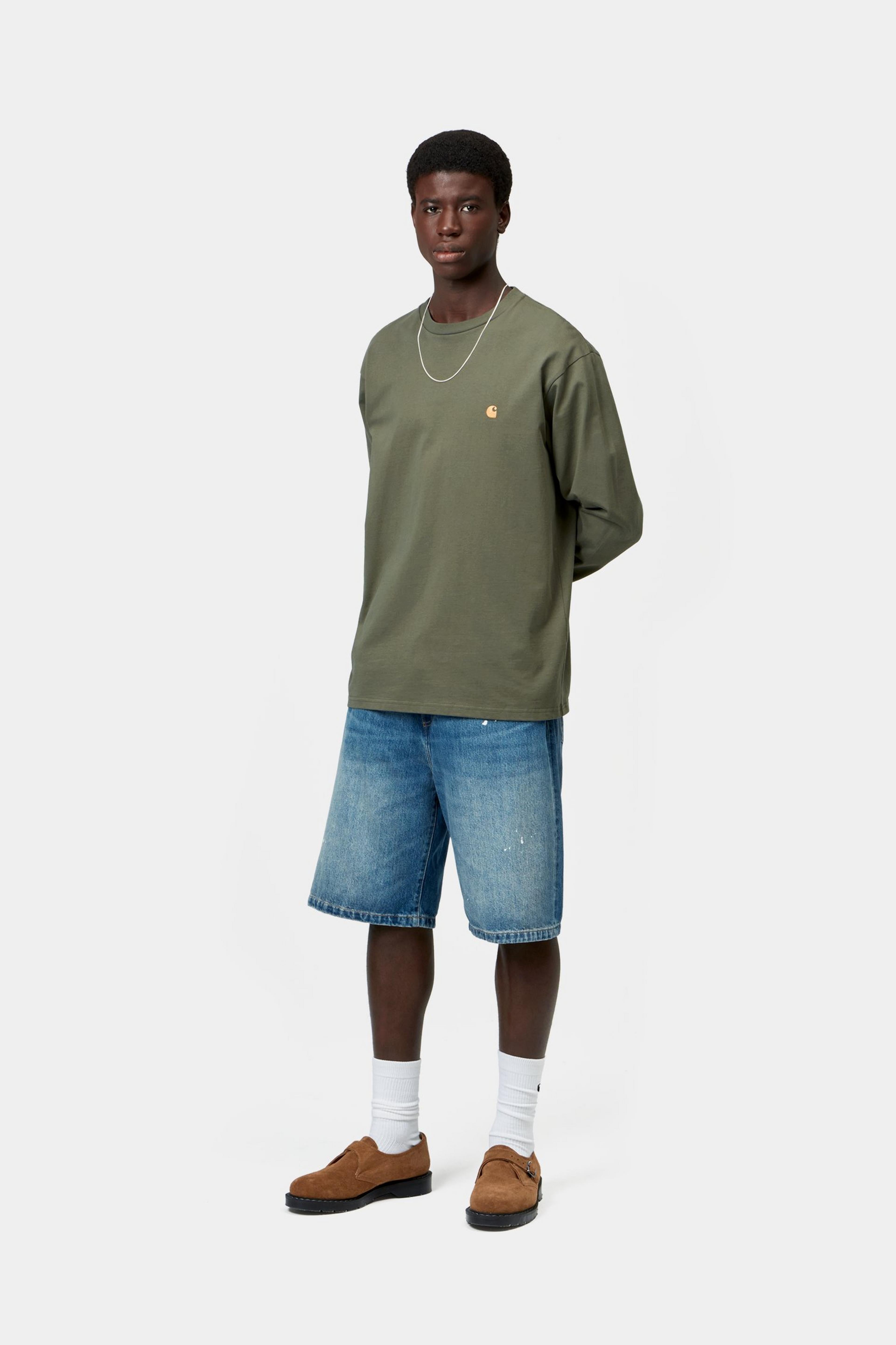 L/S Chase T-Shirt - Leaf / Gold