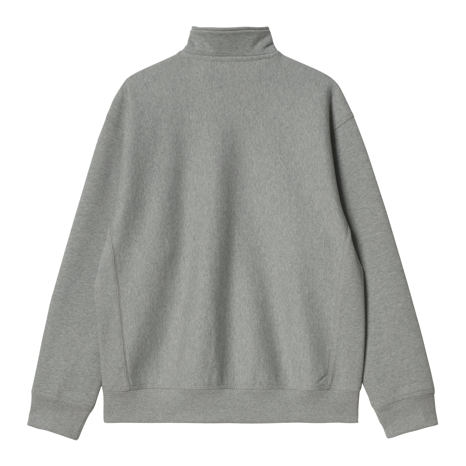 HALF ZIP AMERICAN SCRIPT SWEAT - Grey Heather