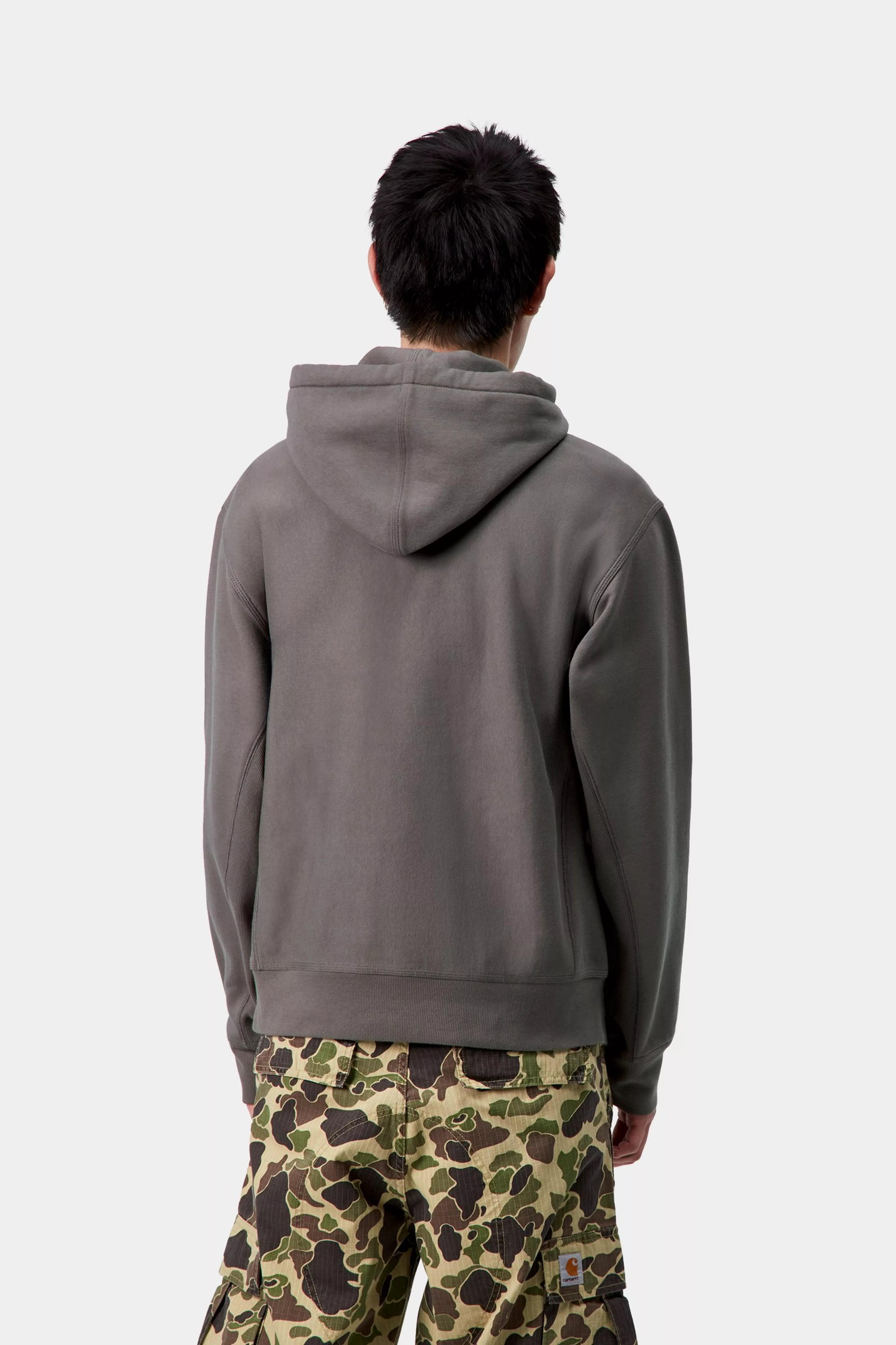 HOODED AMERICAN SCRIPT SWEAT - Porphyry