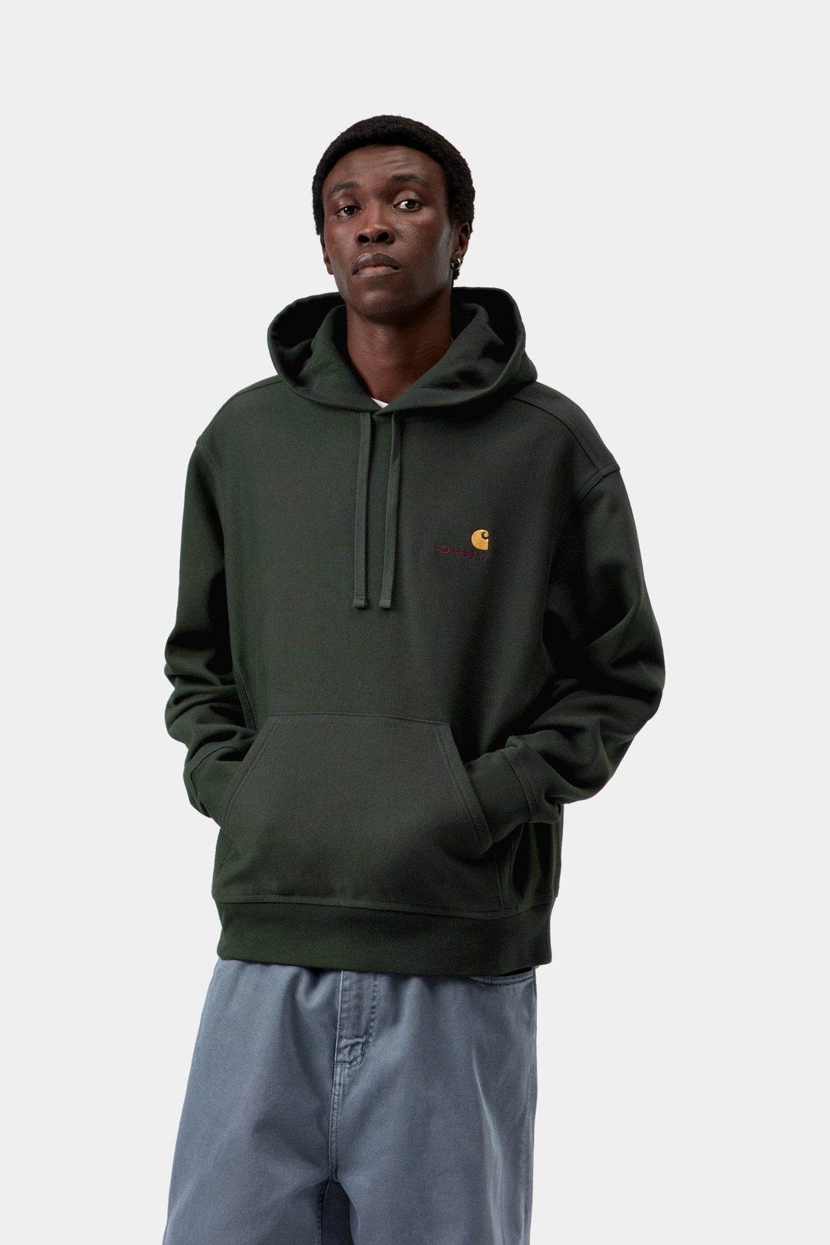 Hooded American Script Sweatshirt - Raven
