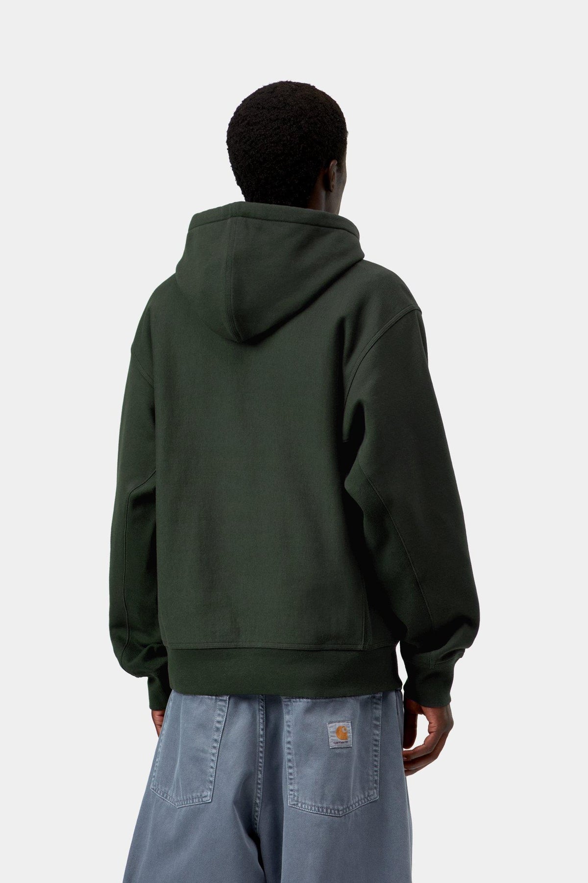 Hooded American Script Sweatshirt - Raven