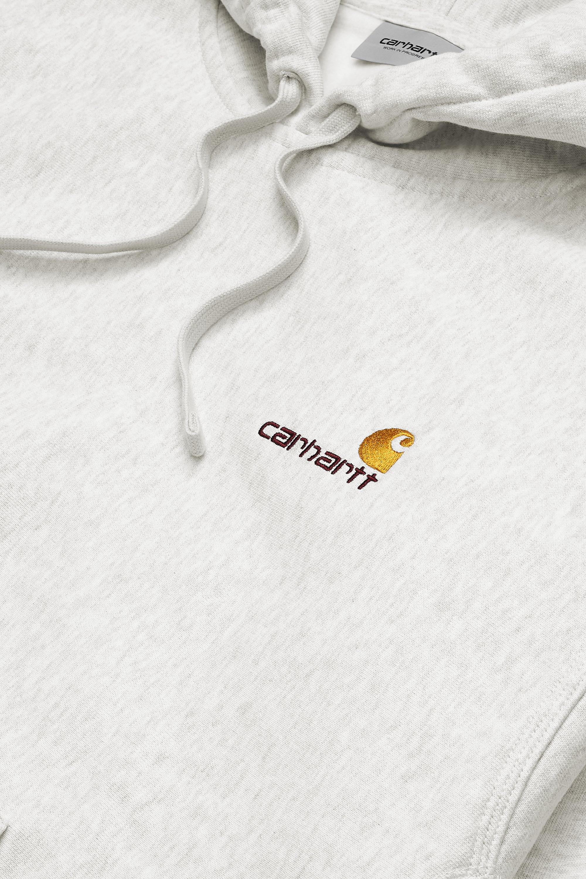 Hooded American Script Sweat - Ash Heather