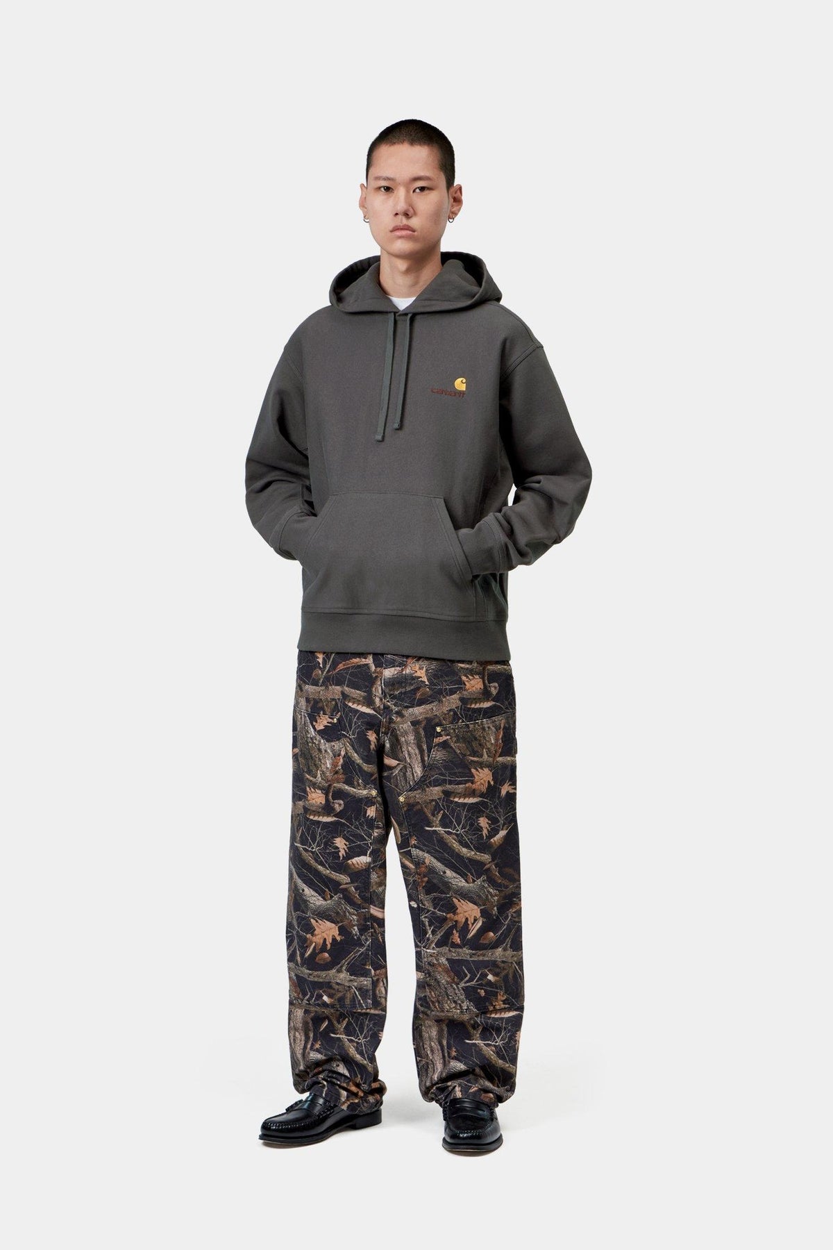Hooded American Script Sweatshirt - Graphite