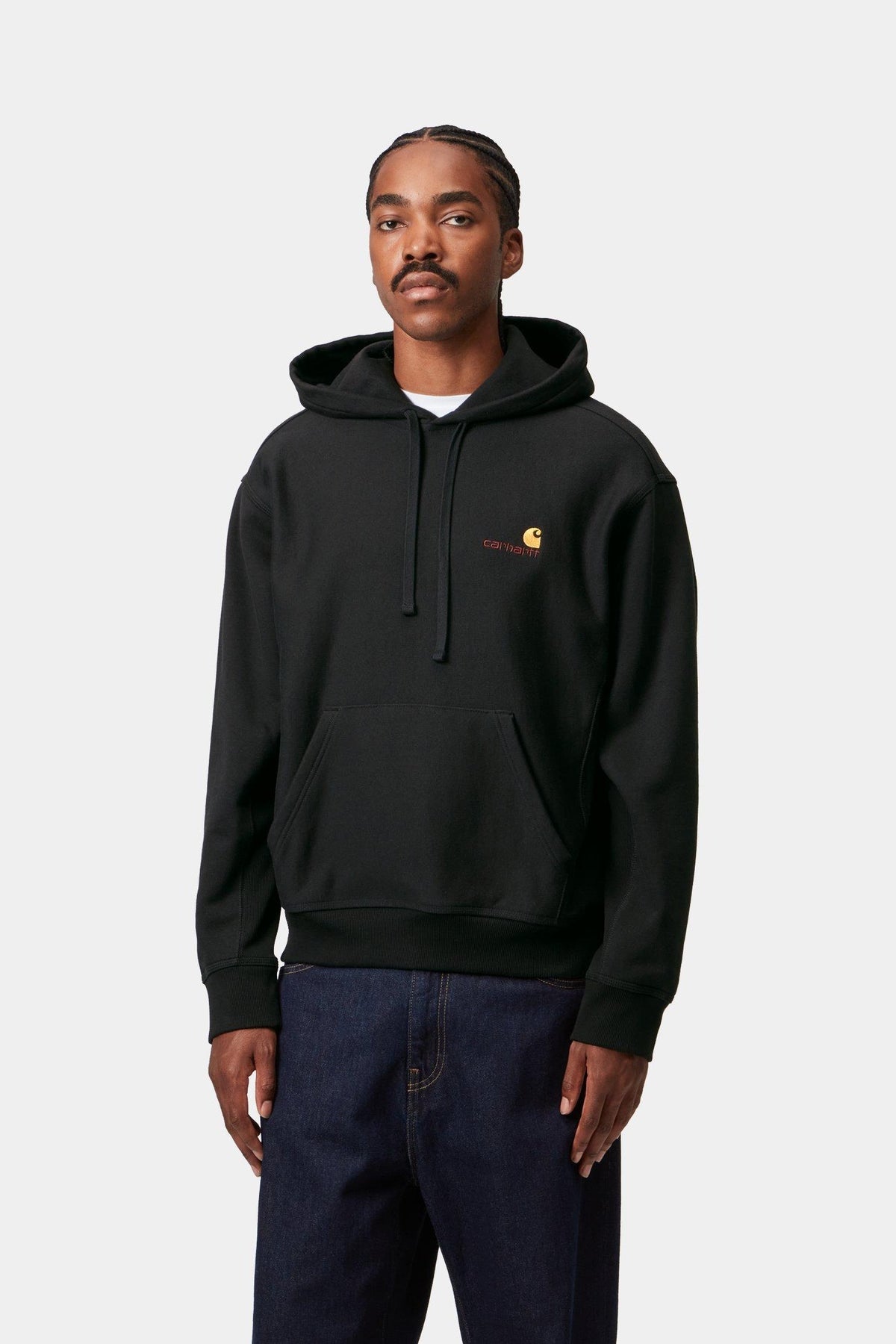 Hooded American Script Sweatshirt - Black