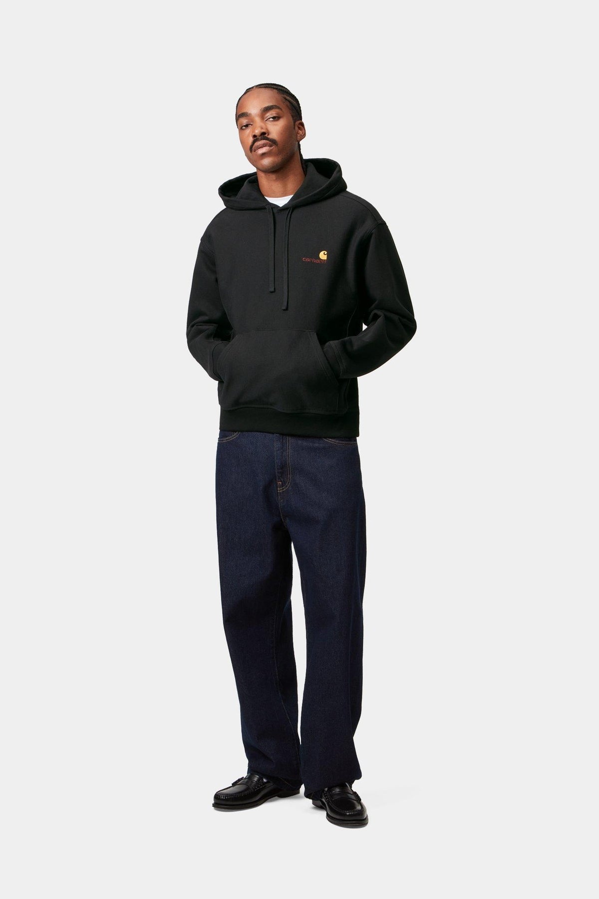 Hooded American Script Sweatshirt - Black