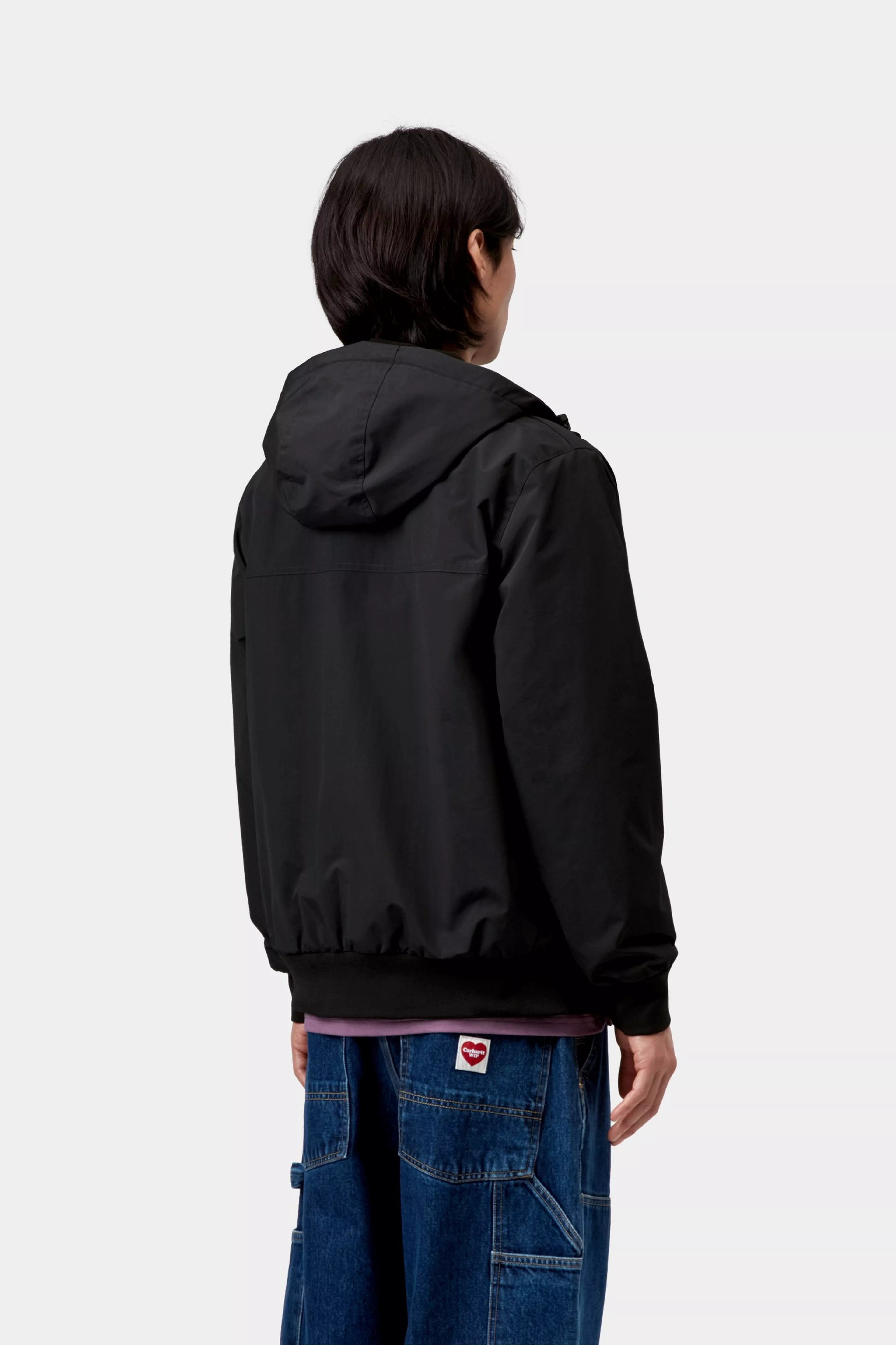 HOODED SAIL JACKET - Black / White