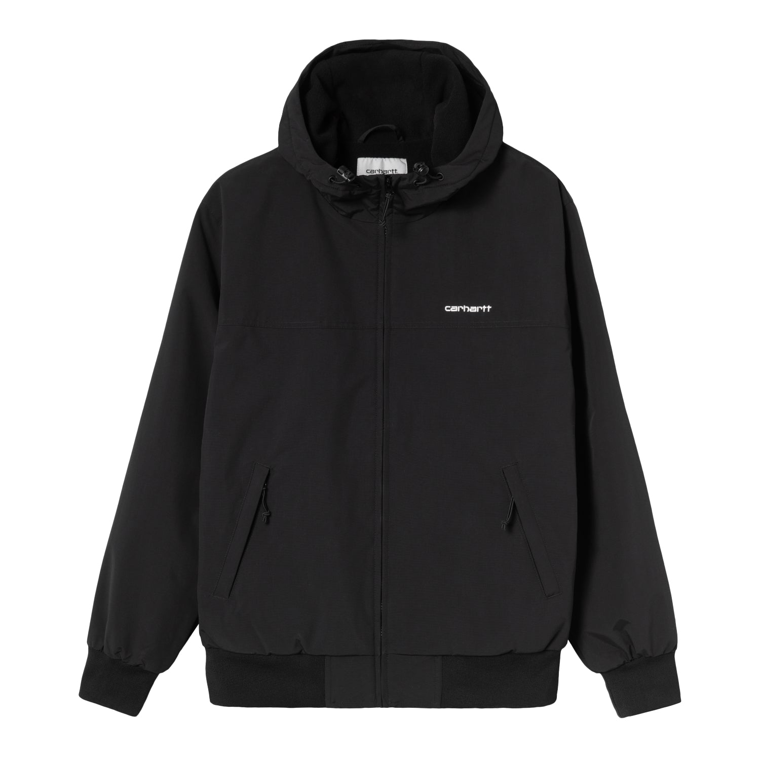 HOODED SAIL JACKET - Black / White