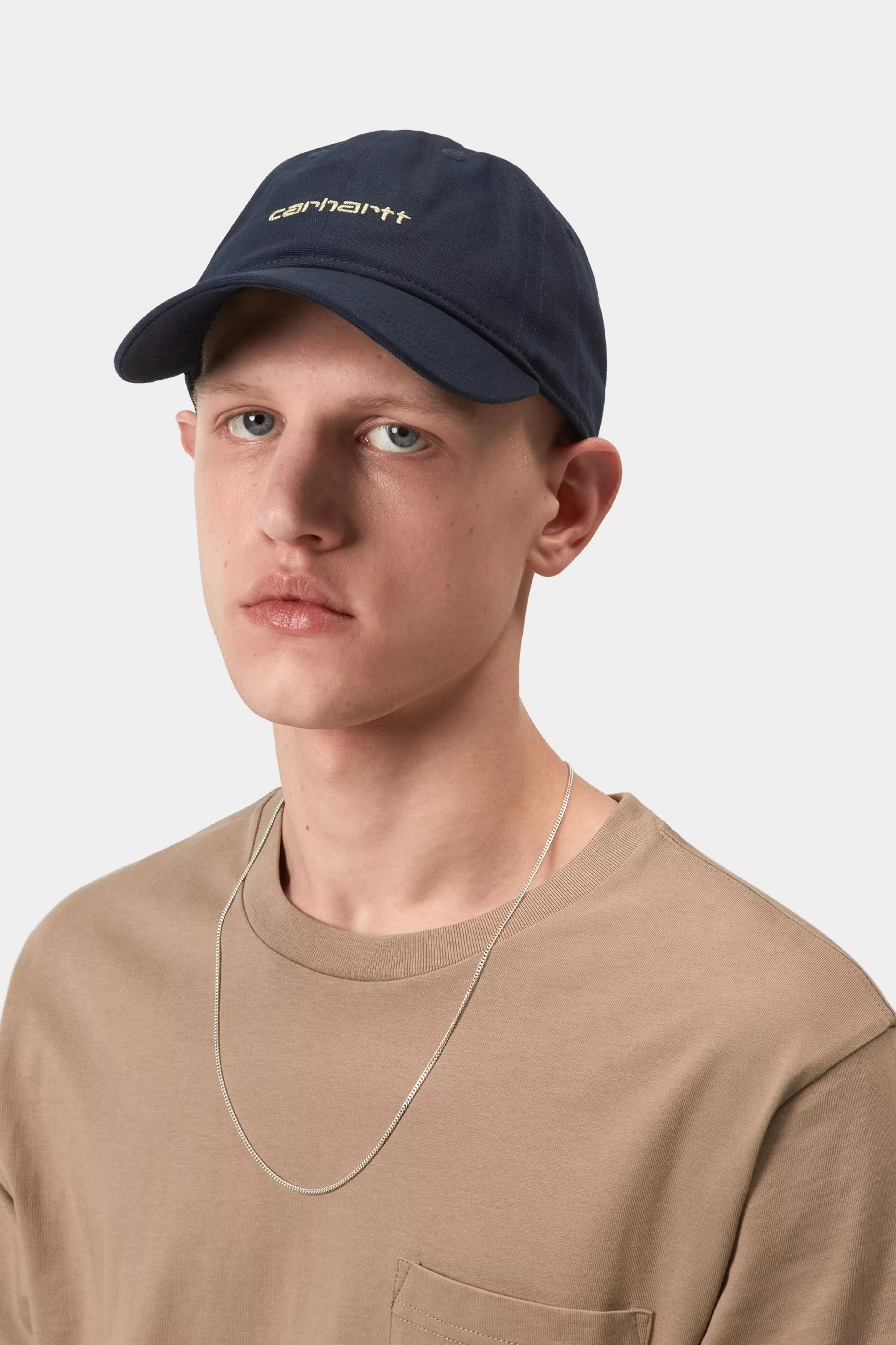 Canvas Script Cap - Deep Night / Gentle Green